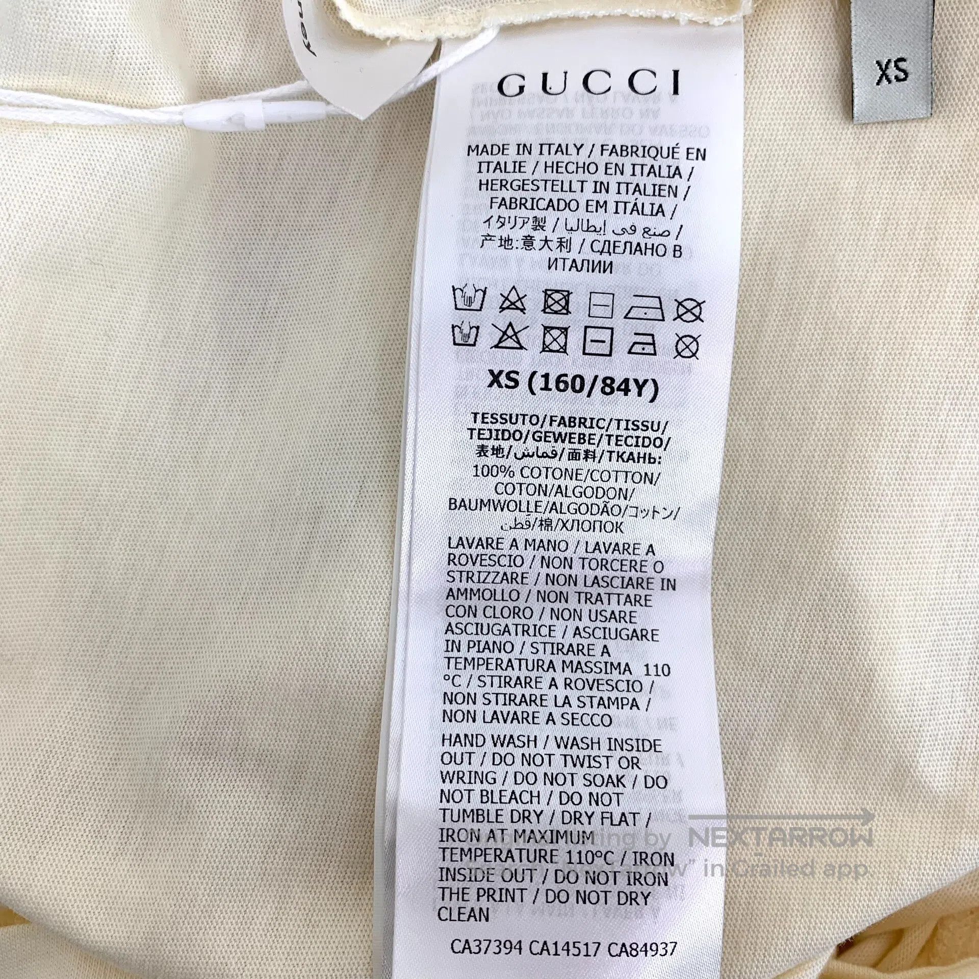 Gucci Guicci Beige Mickey Mouse Letter Printed Cotton Crew Neck Size US XS / EU 42 / 0 - 7 Thumbnail