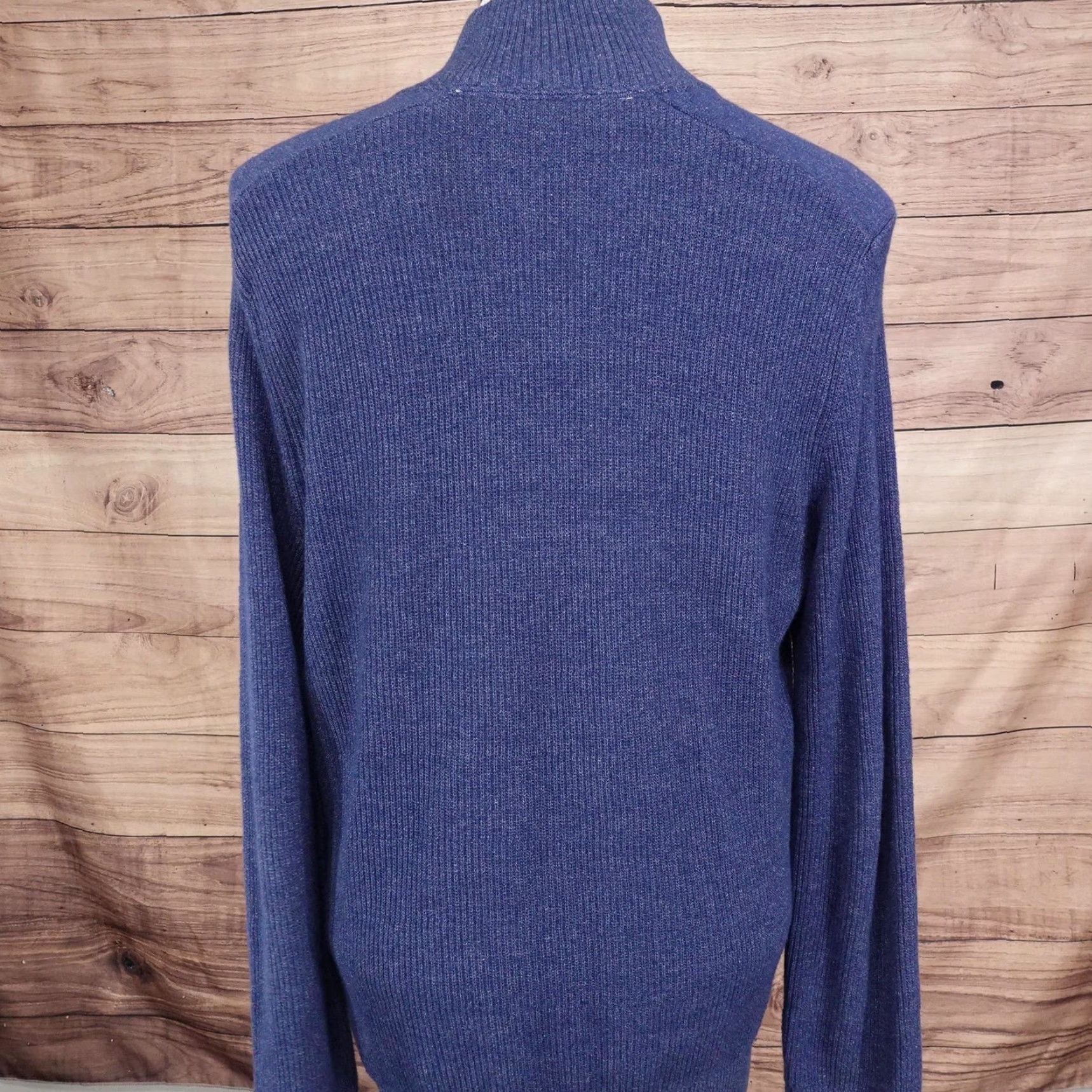 Banana Republic VINTAGE Banana Republic Sweater Pullover Knitted Cotton 1/4 Zip Men's Large Blue All Seasons Size US L / EU 52-54 / 3 - 4 Thumbnail