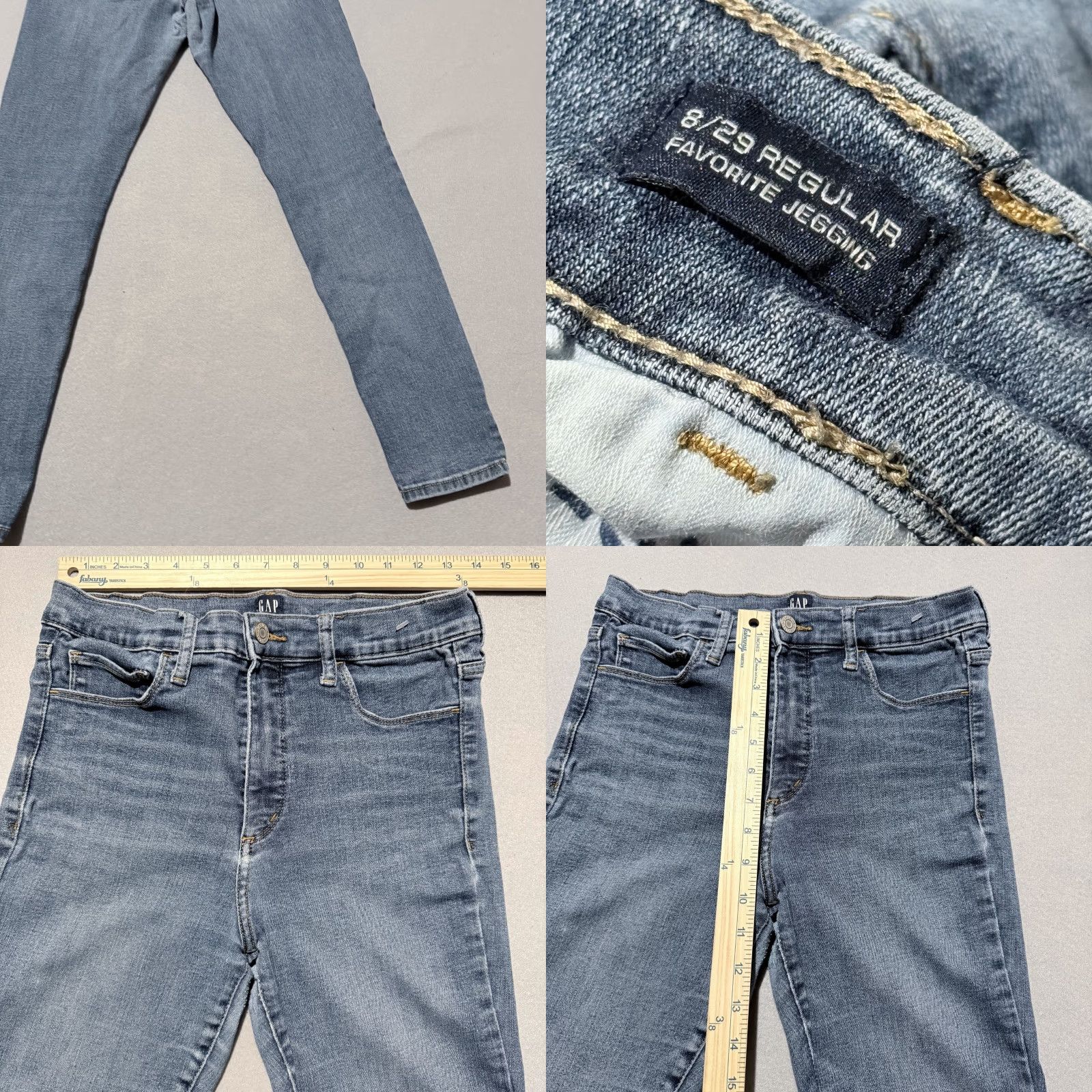 Gap Gap Jegging Jeans Women Blue Denim Stretch Pockets High Rise 8/29 - 8 Blue 5-Pocket Design Denim Jeans City Theme Womens Size 30" / US 8 / IT 44 - 8 Thumbnail