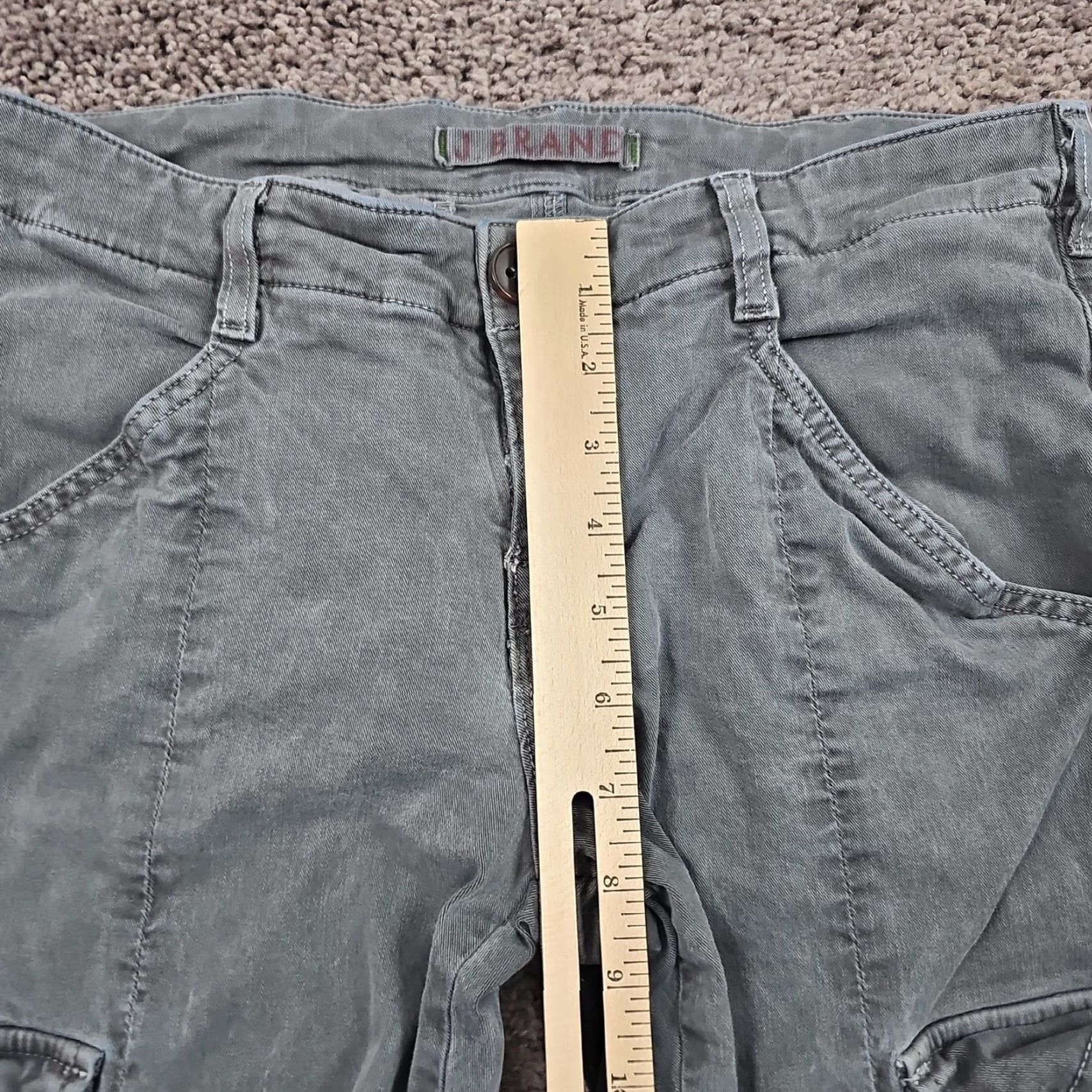 J Brand J Brand Jeans Womens 29 Gray Skinny Cargo Low Rise Stretch Zip Ankle 27x27 Men/ Womens Size 29" - 3 Thumbnail