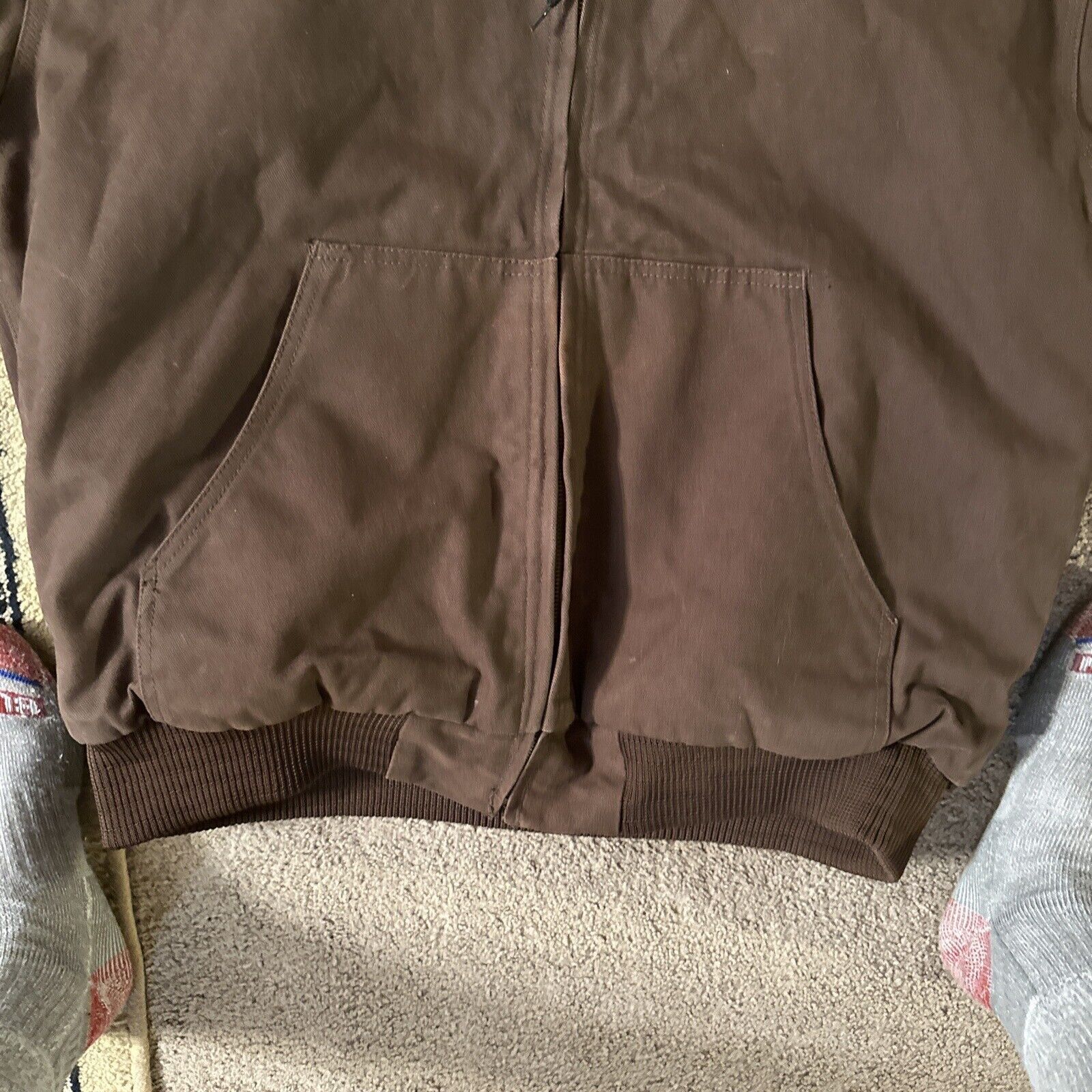 Carhartt Wells Lamont brown workwear jacket size Large Size US L / EU 52-54 / 3 - 3 Thumbnail
