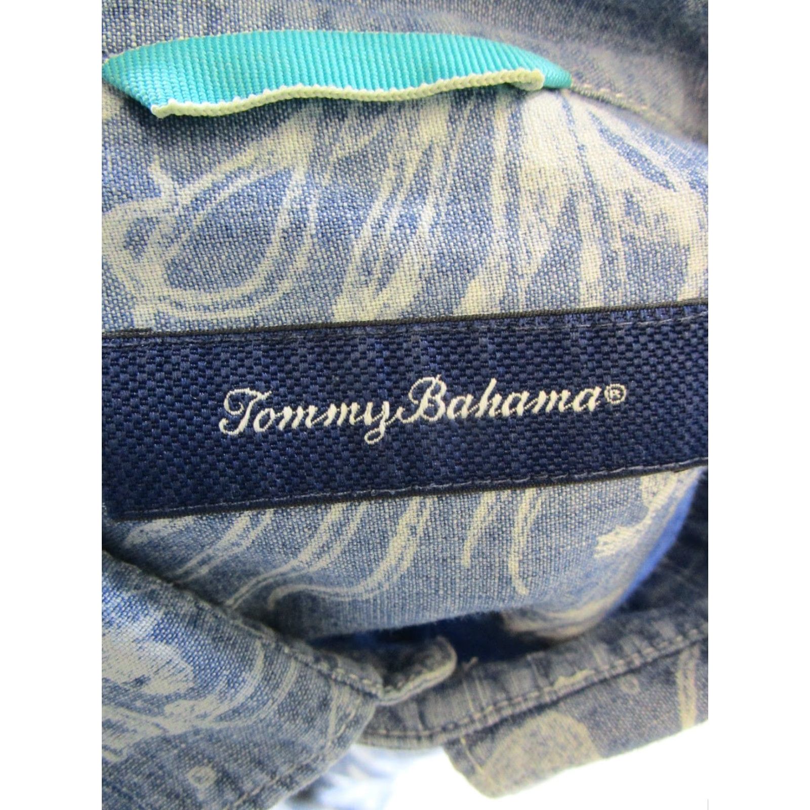 Tommy Bahama Tommy Bahama Shirt Mens Large White Linen Blend Button-Up Short Sleeve Collared Size US L / EU 52-54 / 3 - 3 Thumbnail