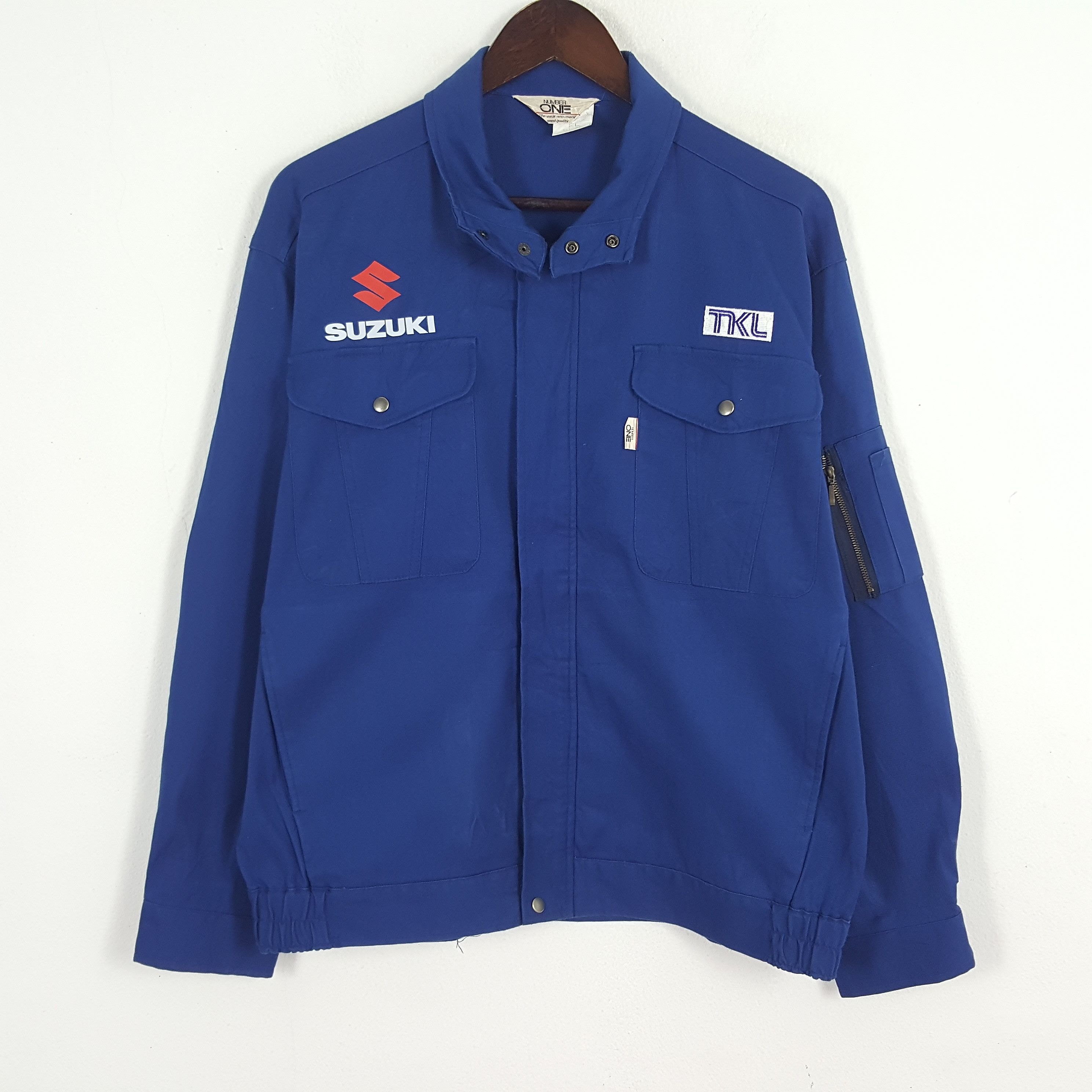 Japanese Brand × Vintage Vintage Suzuki Racing Custom Logo Worker Sport Japan Jacket Size US L / EU 52-54 / 3 - 3 Thumbnail