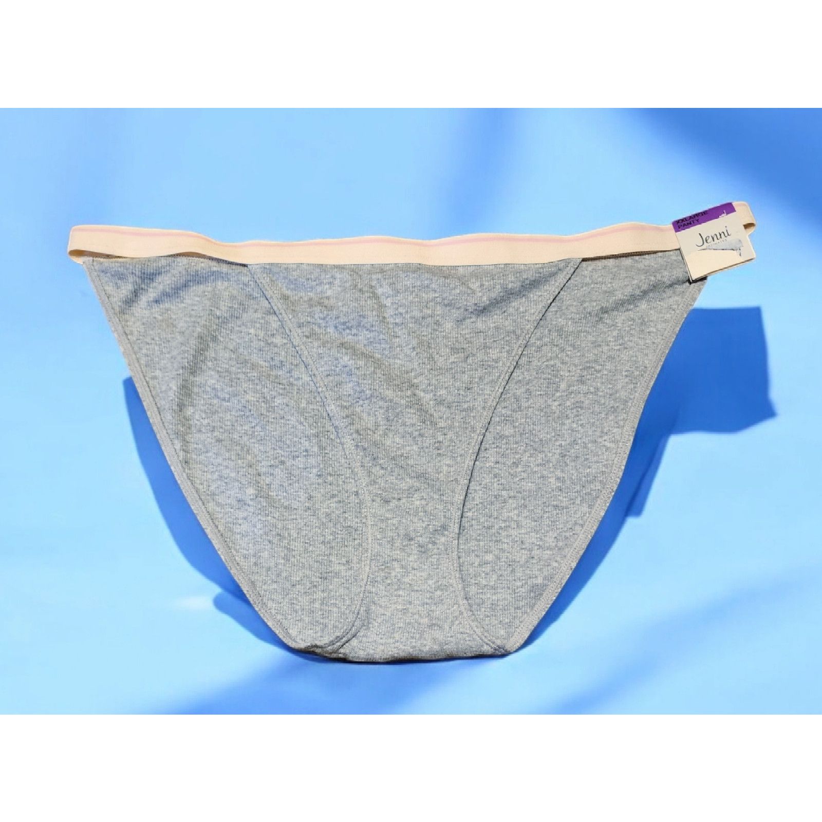 Other Lingerie Hipster Panty Gray ribbed cotton XXL Size ONE SIZE - 1 Thumbnail