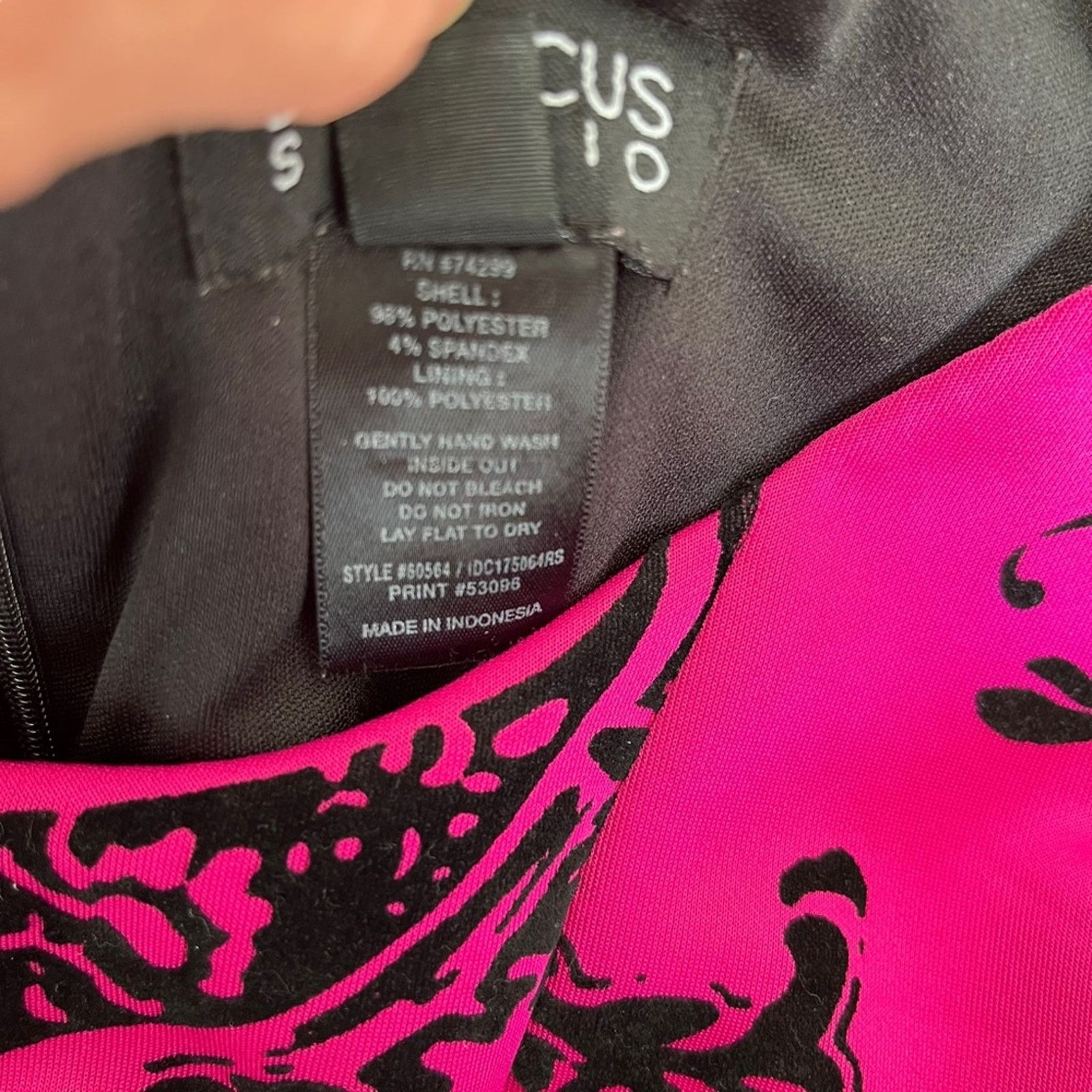 Other Enfocus Studio hot pink and black paisley pleated dress Size XL / US 12-14 / IT 48-50 - 6 Thumbnail
