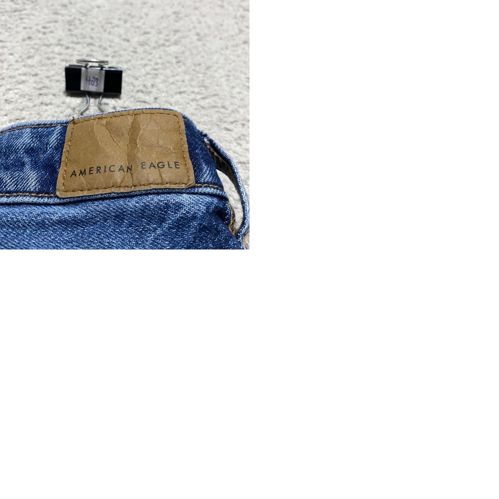 American Eagle Outfitters American Eagle Jeans Womens 0P Blue Denim Mom Straight Distressed High Rise Size 25" / US 0 / IT 36 - 9 Thumbnail