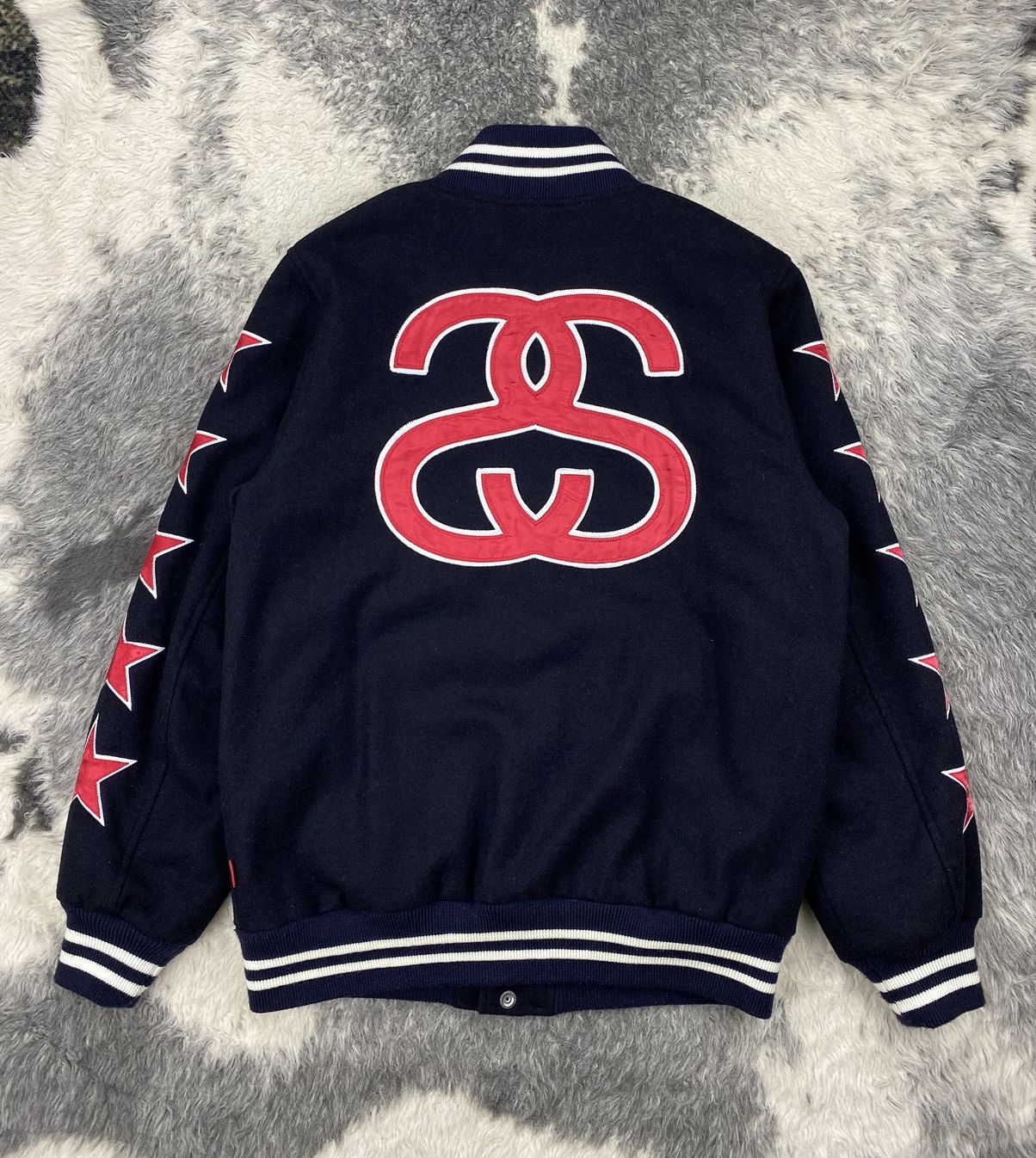 ジャケット・アウター Stussy 80 Wool Varsity Jacket Buy Stussy 80 Wool Varsity Jacket 'Black' - 115713 BLAC | GOAT