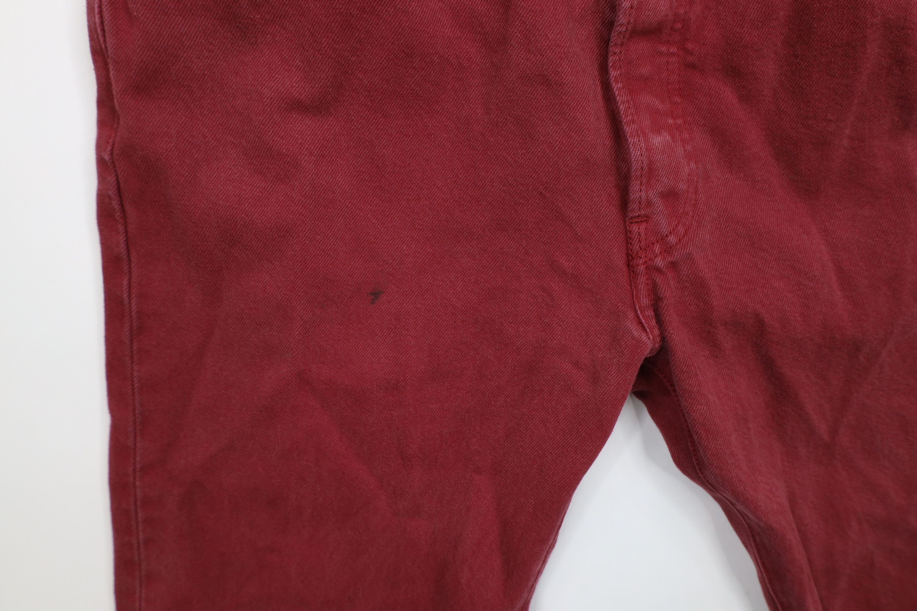 Levi's × Vintage Vintage Y2K Levis 501xx Button Fly Original Fit Jeans Red Size US 34 / EU 50 - 6 Thumbnail
