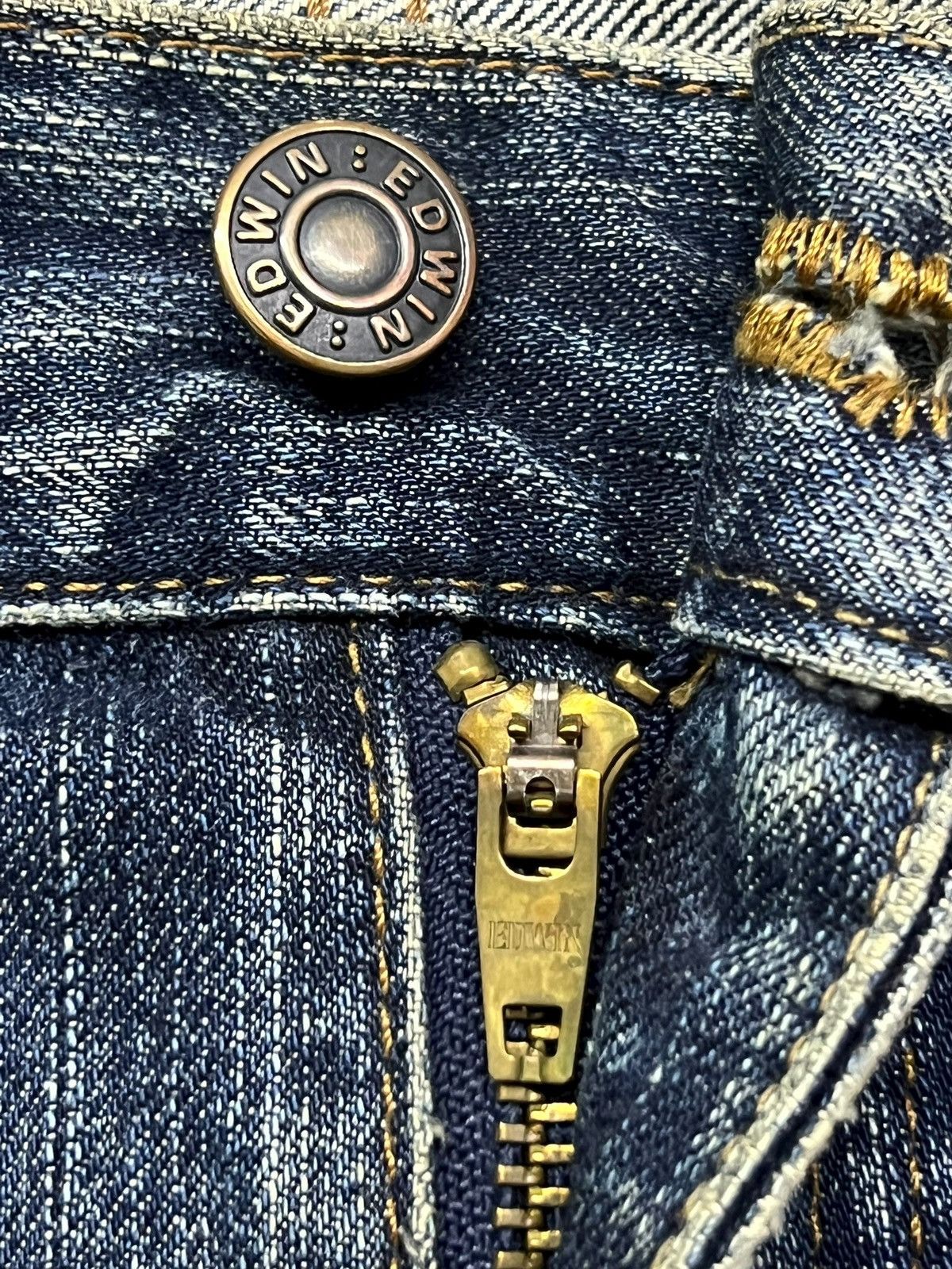 Edwin Baggy Vintage Edwin 503z - Faded Mud Wash, Distressed Denim Size US 30 / EU 46 - 11 Thumbnail
