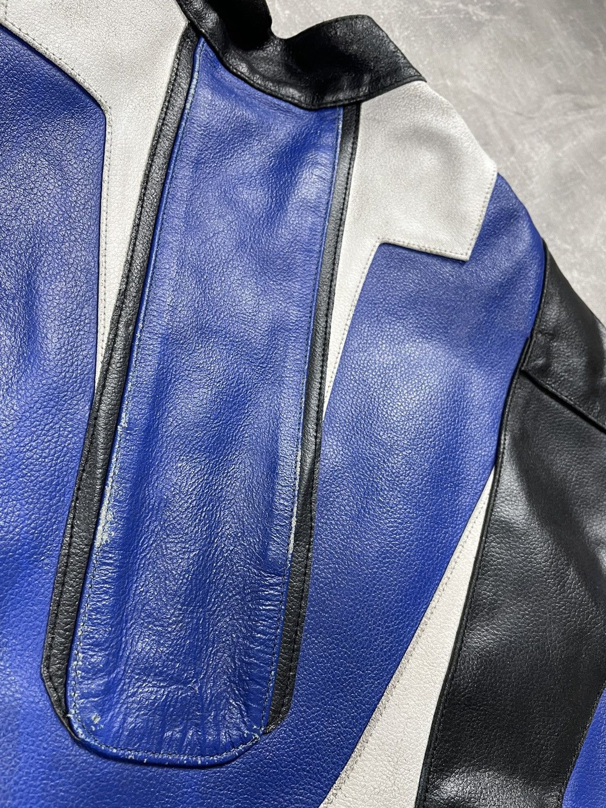 Genuine Leather × Vintage Rare! Vintage Racing Leather Biker Jacket 90s Size US M / EU 48-50 / 2 - 11 Thumbnail