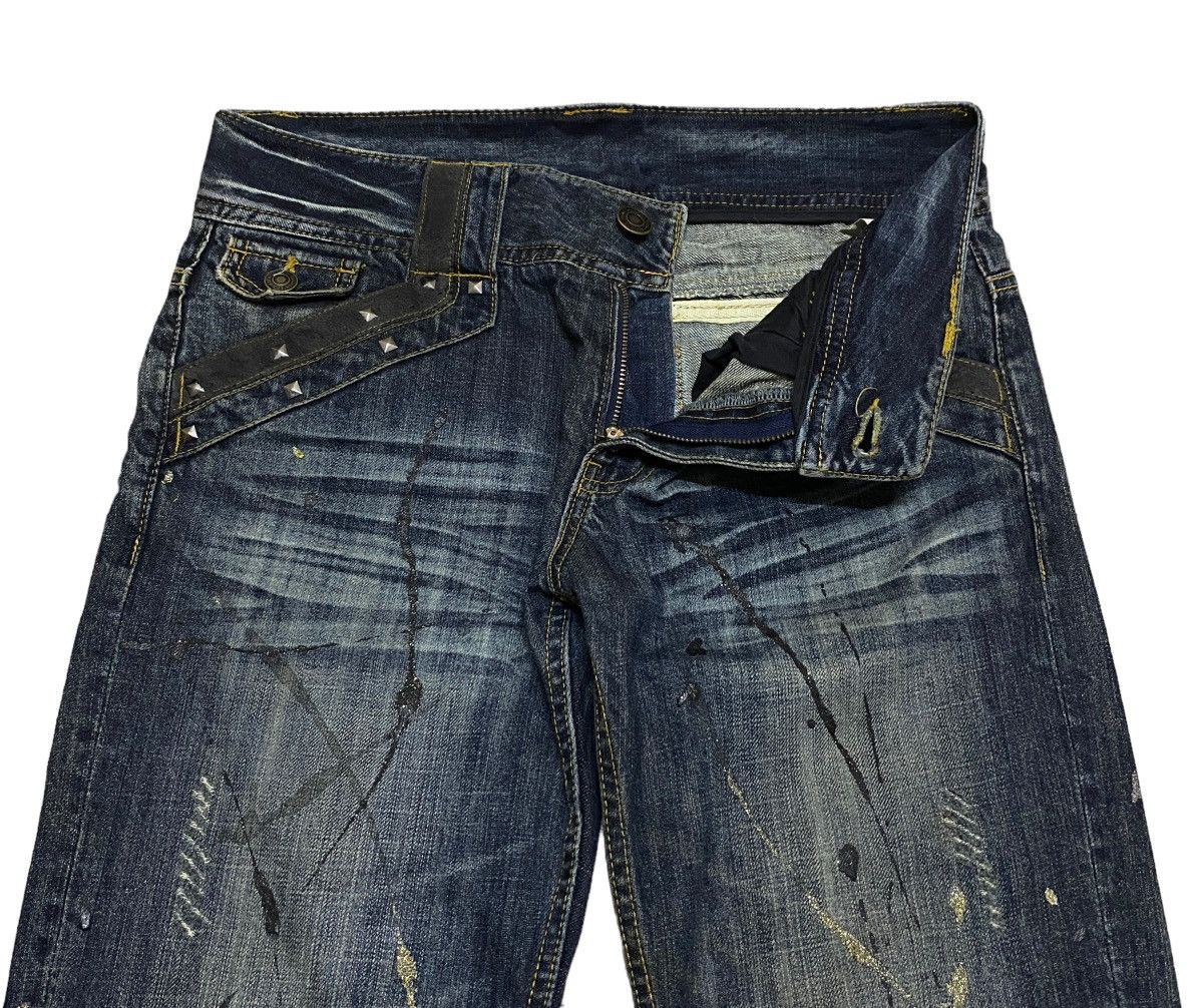 If Six Was Nine Rare Design Vintage Brand Oririn Studded Flared Jeans 1990s Size US 32 / EU 48 - 6 Thumbnail