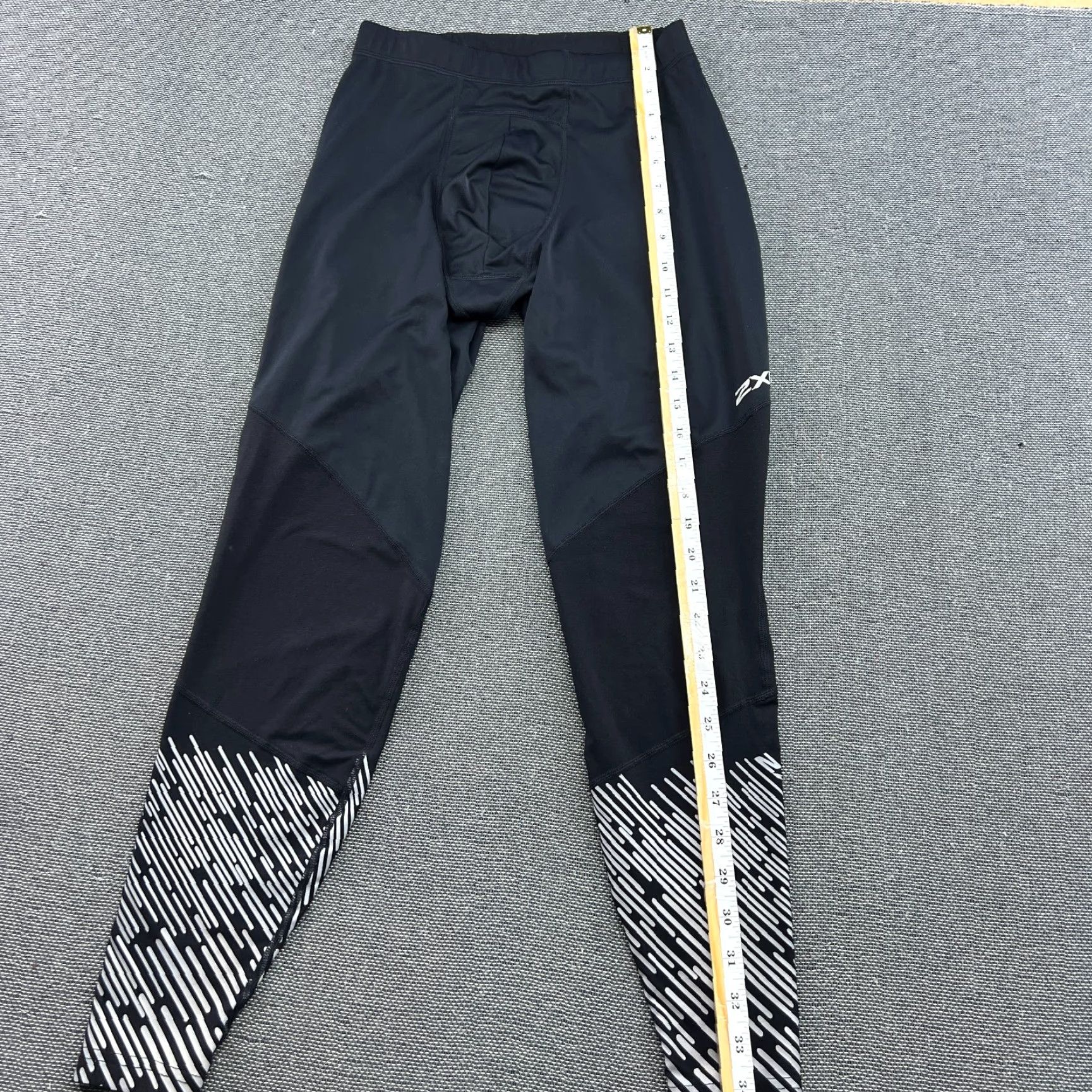 2XU 2XU Wind Defence Mens Compression Pants Sz M Running Sport Black Tights Athletic Size US 31 - 5 Thumbnail