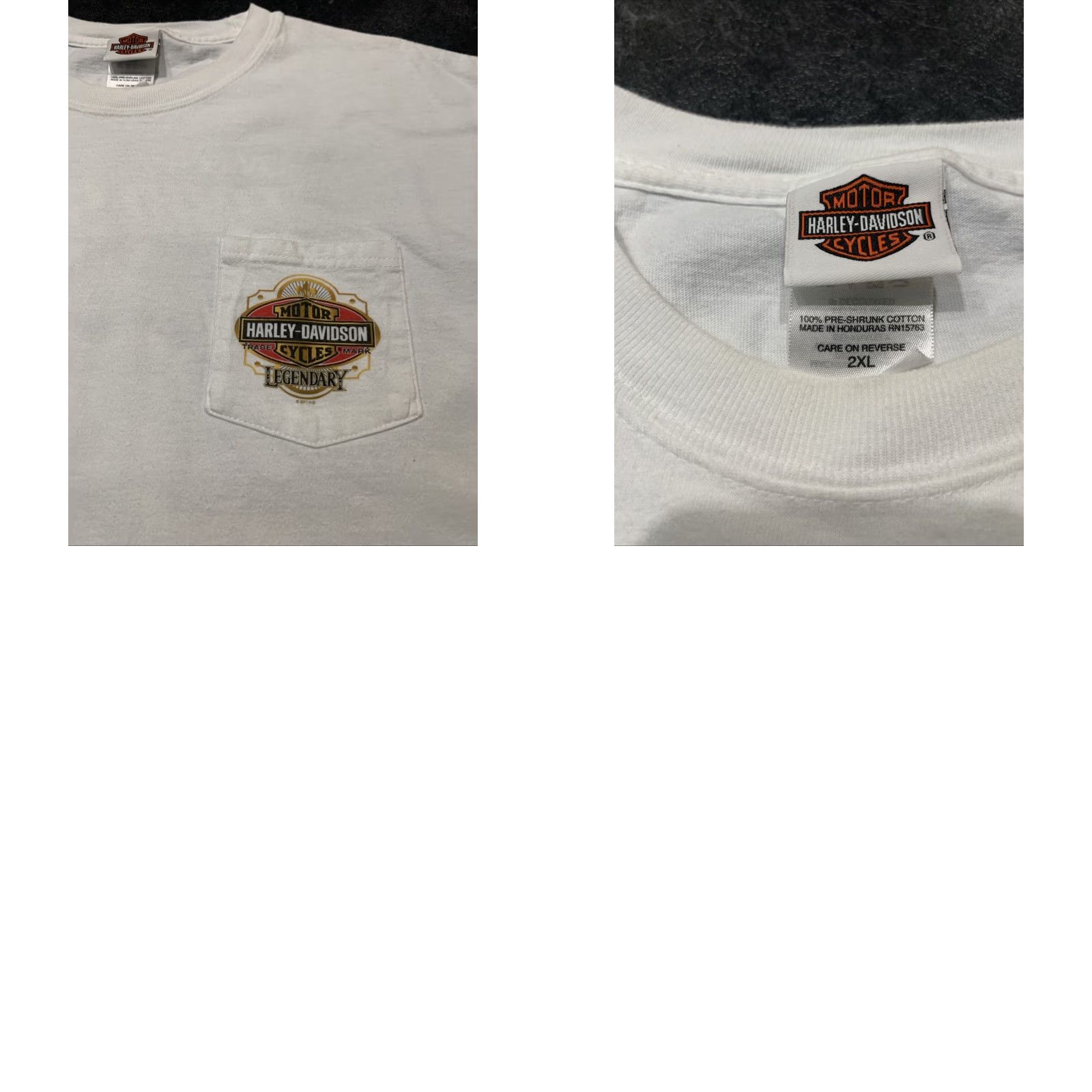 Harley Davidson VINTAGE Harley-Davidson T-Shirt Men 2XL White Biker Motorcycle Spring Adult Size US XXL / EU 58 / 5 - 8 Thumbnail