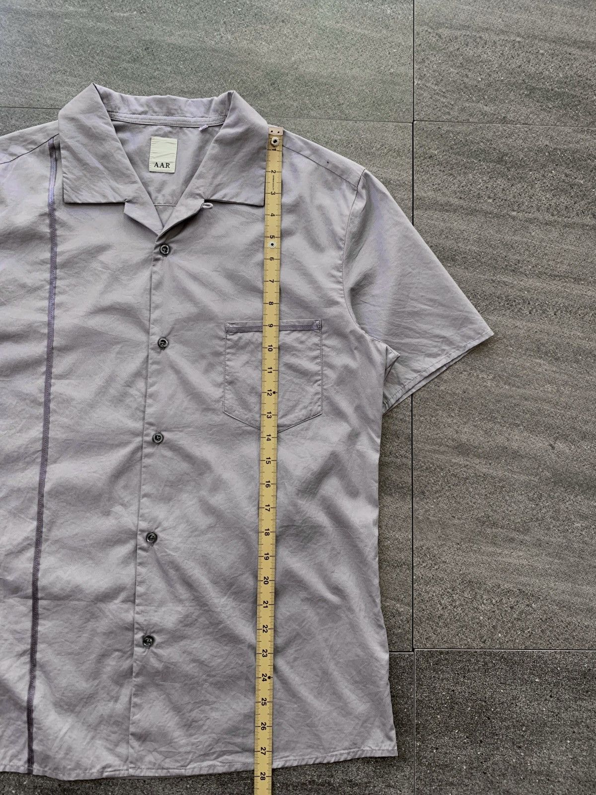 Yohji Yamamoto FREE TAX! AAR Ribbon Paneled Open Collar Shirt Size US M / EU 48-50 / 2 - 11 Thumbnail