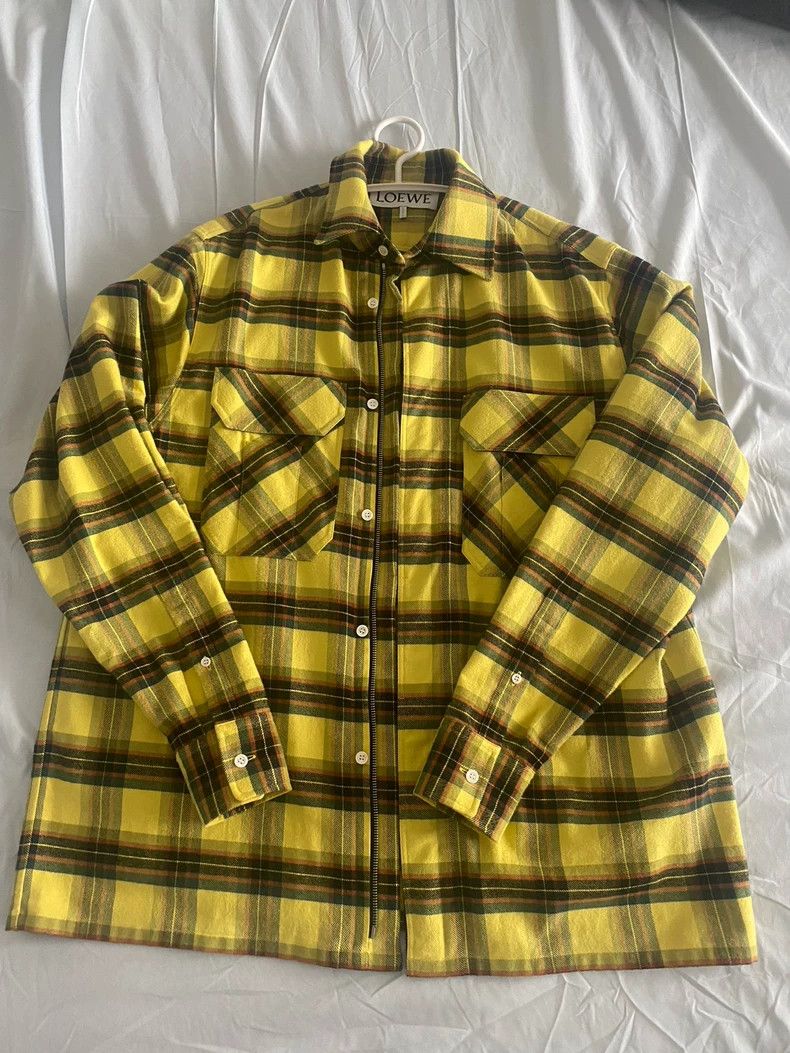 Loewe LOEWE Flannel yellow shirt jacket Size US S / EU 44-46 / 1 - 1 Thumbnail