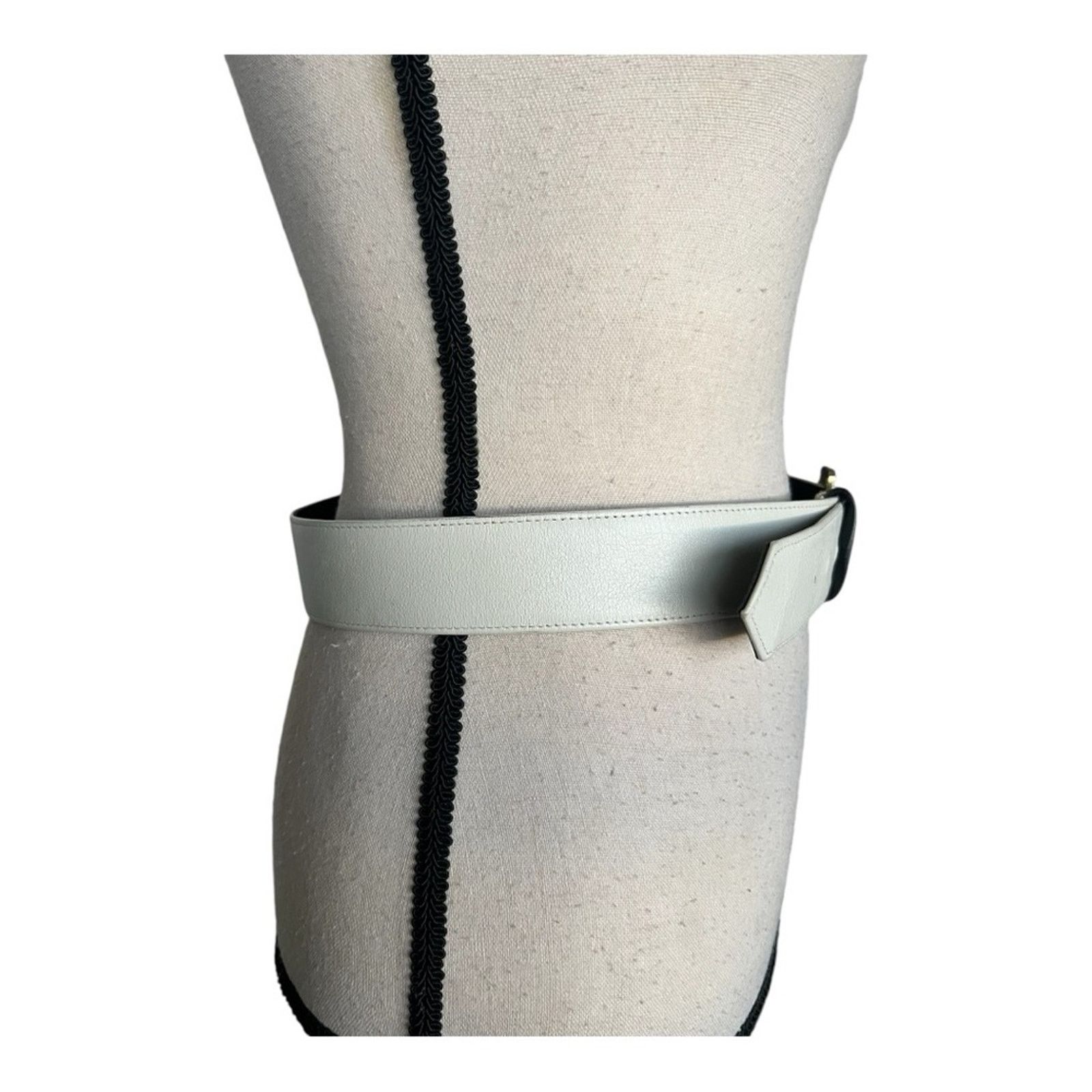Vintage Mondi Accessories Vintage White Genuine Leather Belt Size 14 Size ONE SIZE - 5 Thumbnail