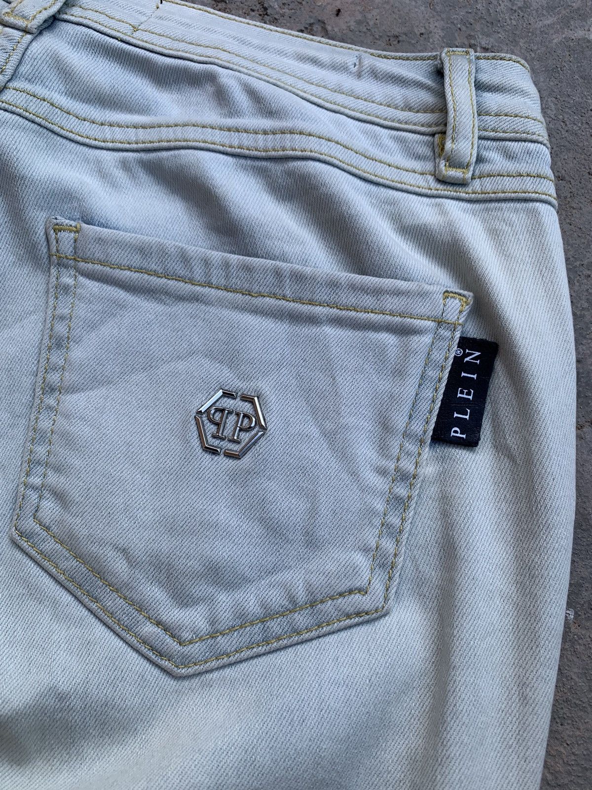 Philipp Plein Phillip Plein jegging biker denim jeans Size 27" / US 4 / IT 40 - 11 Thumbnail