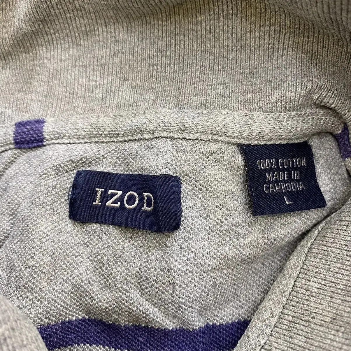 Izod Vintage IZOD FRANCE Golf Tennis Striped Polo Tee Shirt Size US L / EU 52-54 / 3 - 4 Thumbnail
