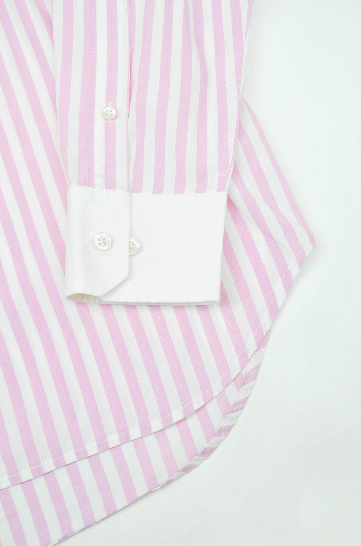 Designer Marina Yachting Striped Pink White Cotton Casual Shirt M Size US M / EU 48-50 / 2 - 4 Thumbnail