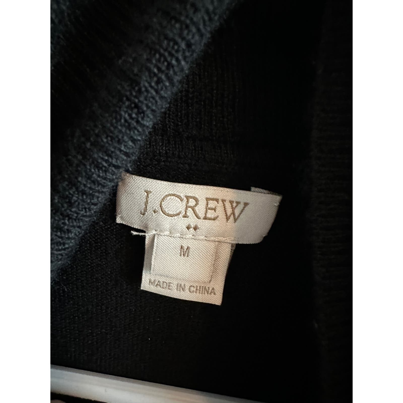 J.Crew J.Crew Medium Black Long Sleeve Mock Neck Pullover Sweater Size M / US 6-8 / IT 42-44 - 15 Thumbnail