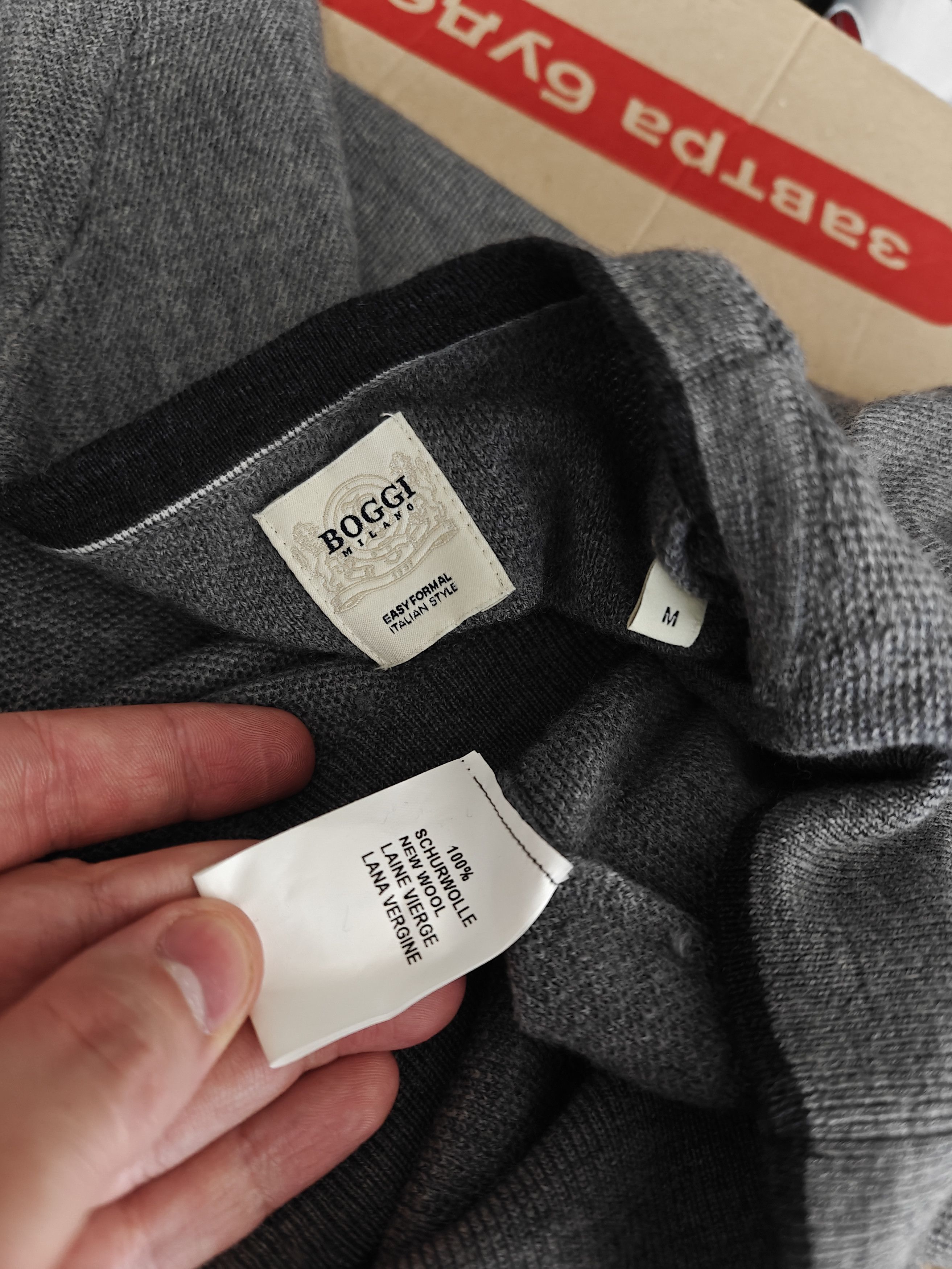 Boggi Boggi Milano Wool Sweater Crewneck Pullover Gray size M Size US M / EU 48-50 / 2 - 7 Thumbnail