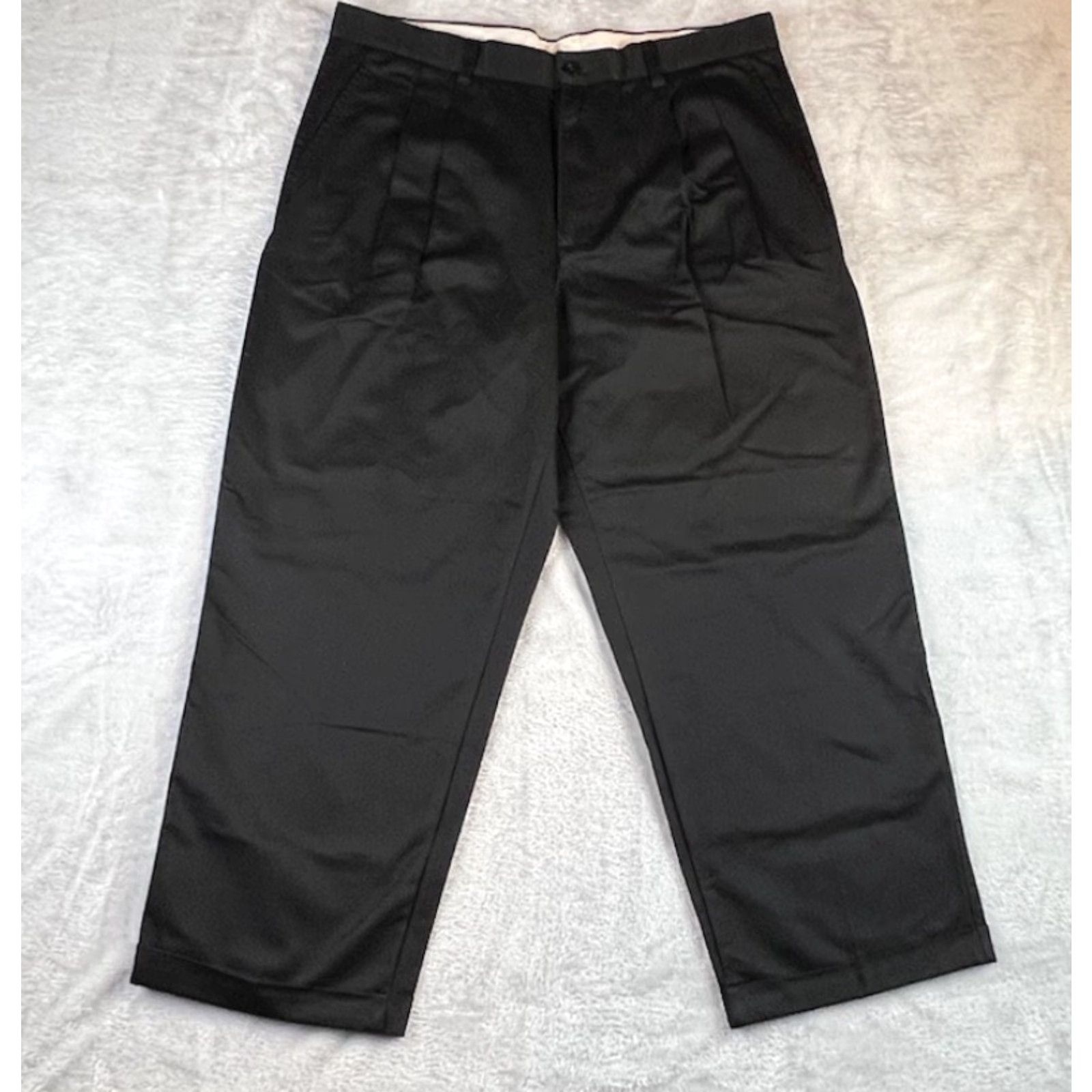 Gap GAP Pants Chino Pleated Black 38x28 Mens NWT 2000’s Front Type: Pleated Regular Fit Khaki College Preppy School Accessories? (Wait) Size US 38 / EU 54 - 2 Thumbnail