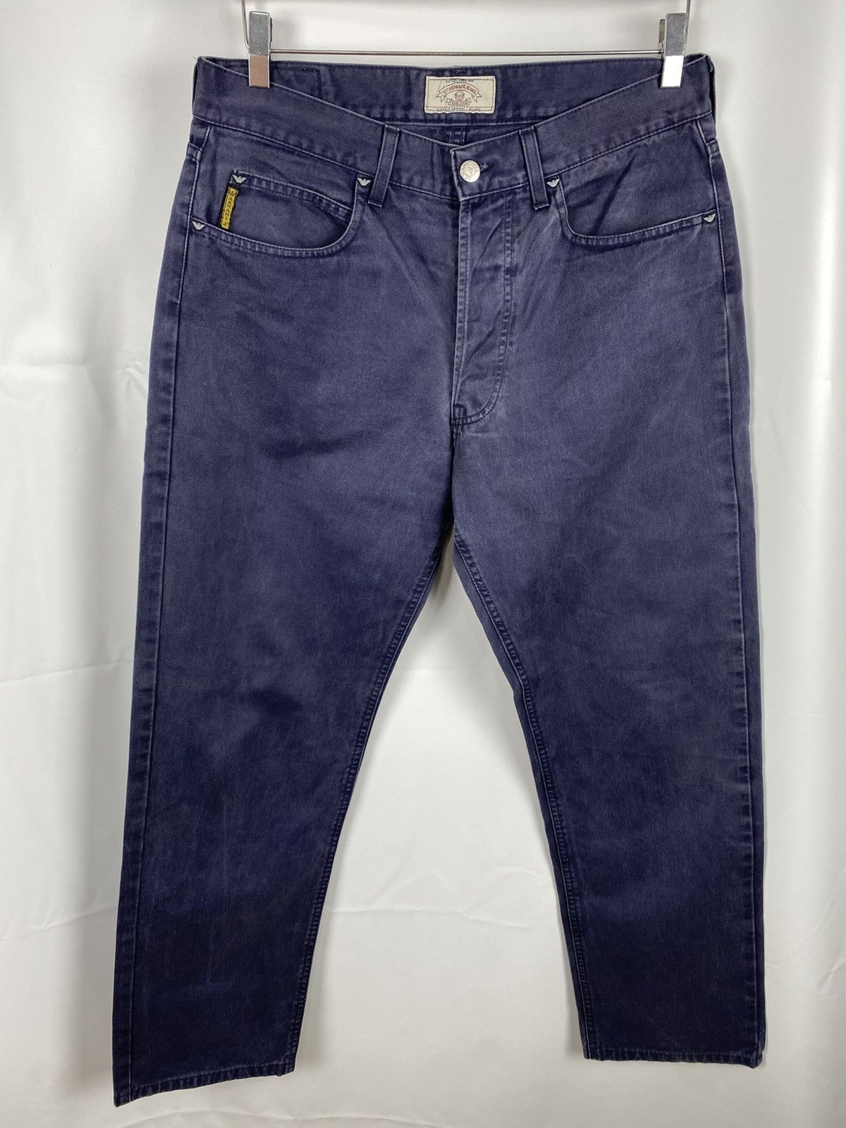 Armani Jeans Vintage Men Denim Pants Navy Cotton size 34 - Main Image
