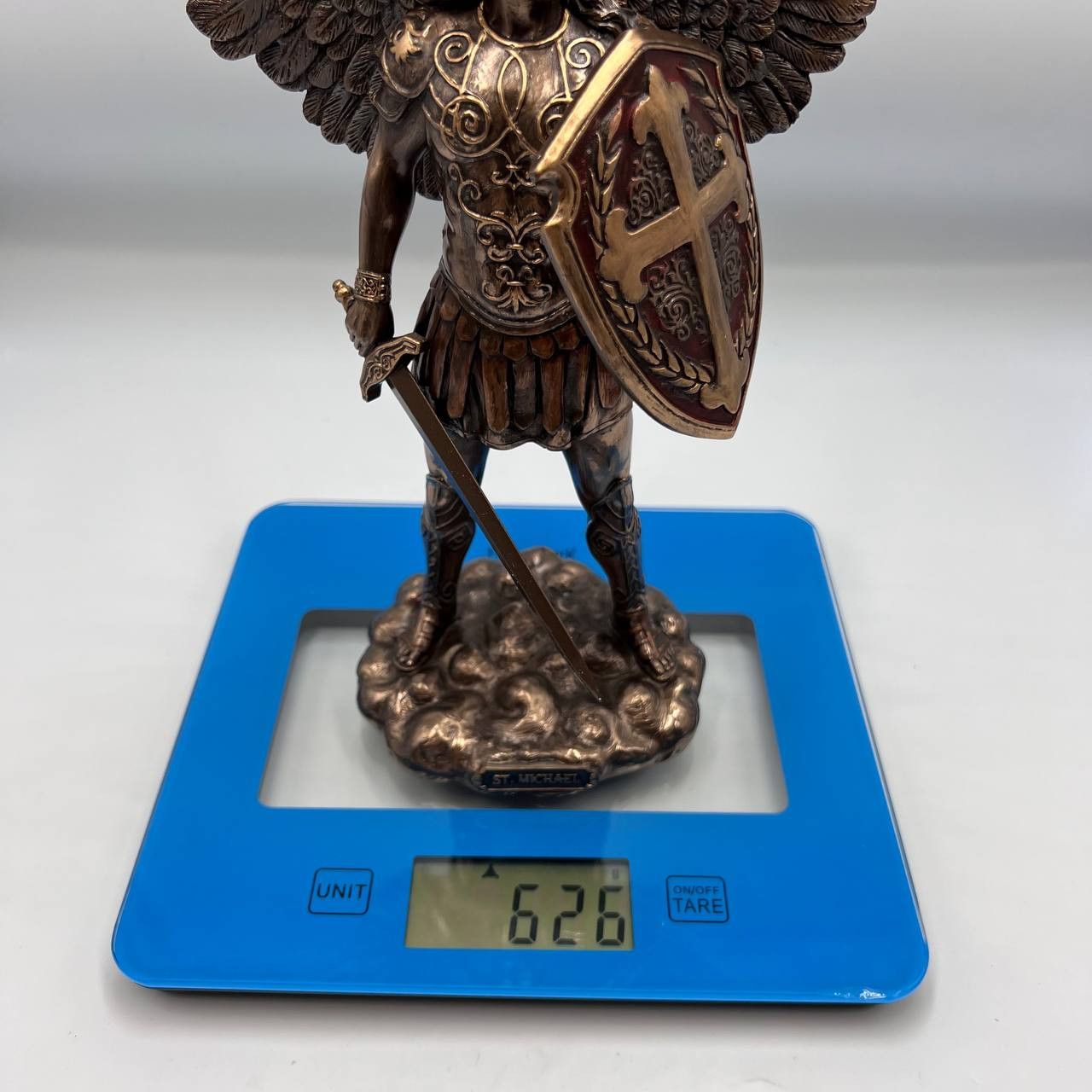 Vintage Archangel Michael Statue Figure Polystone Bronze Home Decor Size ONE SIZE - 7 Thumbnail