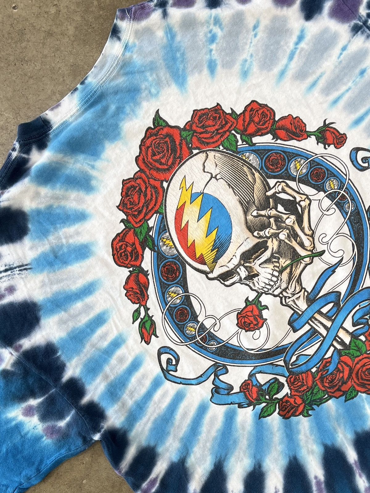 Band Tees Grateful Dead Rose Skeleton Tie Dye Tee XXL Size US XXL / EU 58 / 5 - 4 Thumbnail