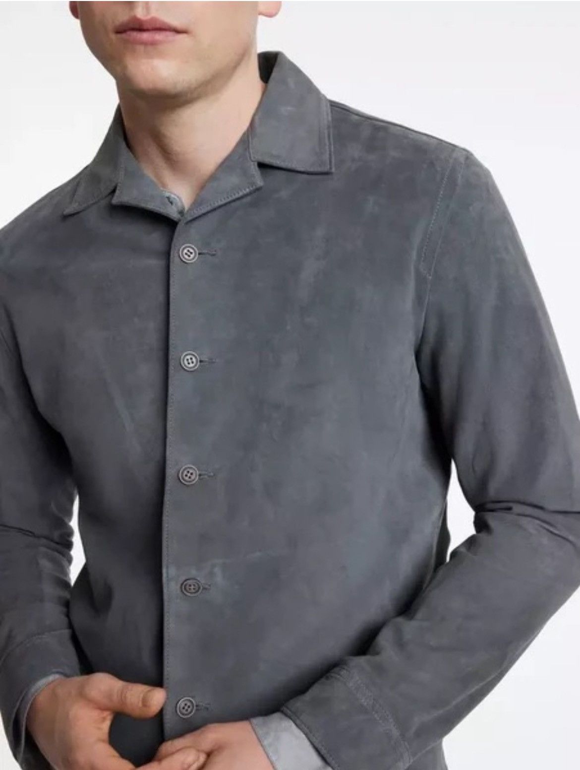 John Varvatos Simo Suede Shirt. Size EU 50 US 40 Size US M / EU 48-50 / 2 - 3 Thumbnail