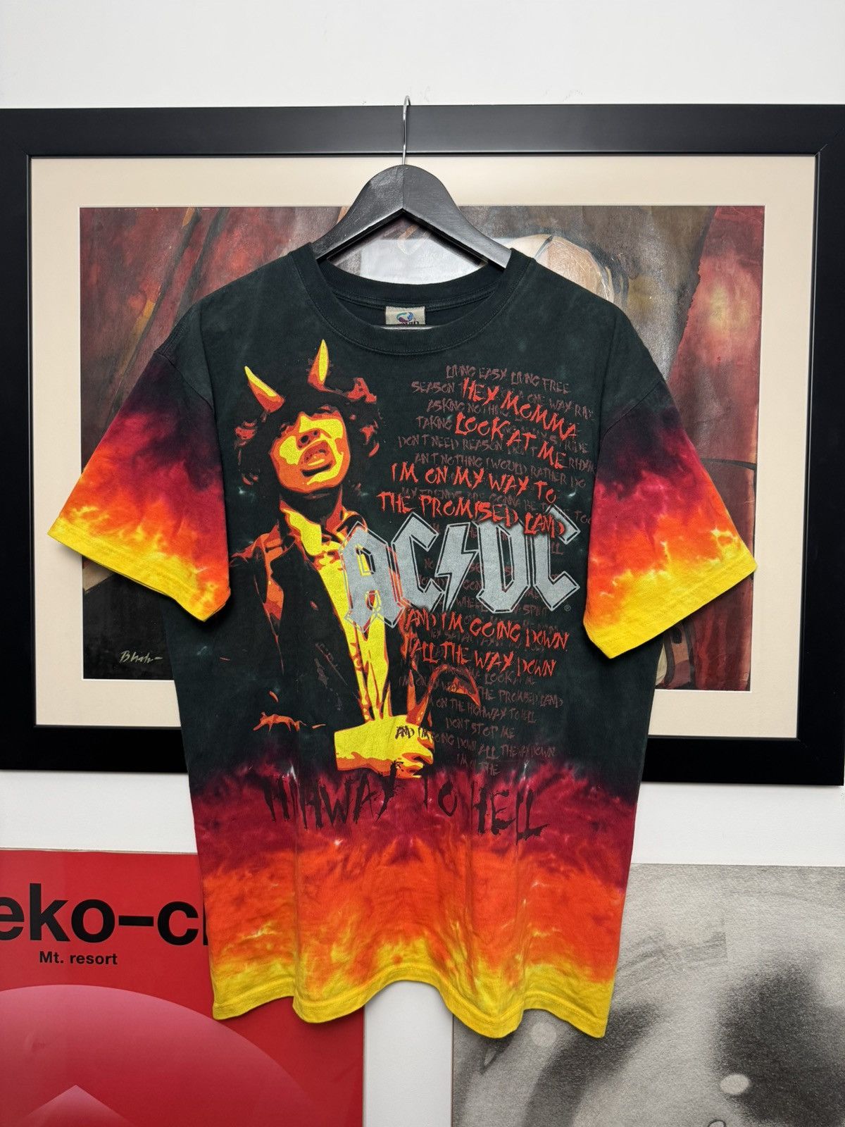 Band Tees Vintage liquid blue ACDC tie dye band tee rare flame rock Size US L / EU 52-54 / 3 - 1 Thumbnail
