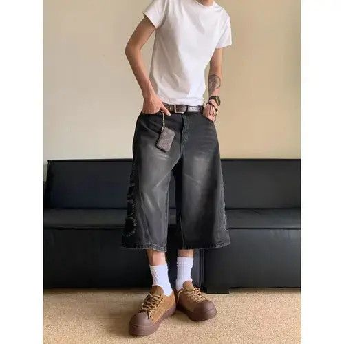 Other American street retro washed denim shorts y2k Size US 32 / EU 48 - 7 Thumbnail