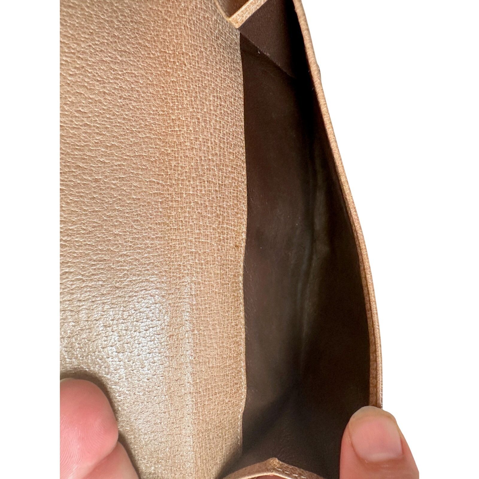 Gucci Gucci Beige Pebbled Leather Long Wallet Size ONE SIZE - 6 Thumbnail