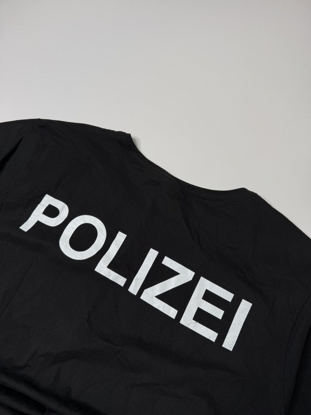 Vintage Vintage 90s POLIZEI tee vetements vibe swag y2k drip skater Size US XL / EU 56 / 4 - 2 Thumbnail