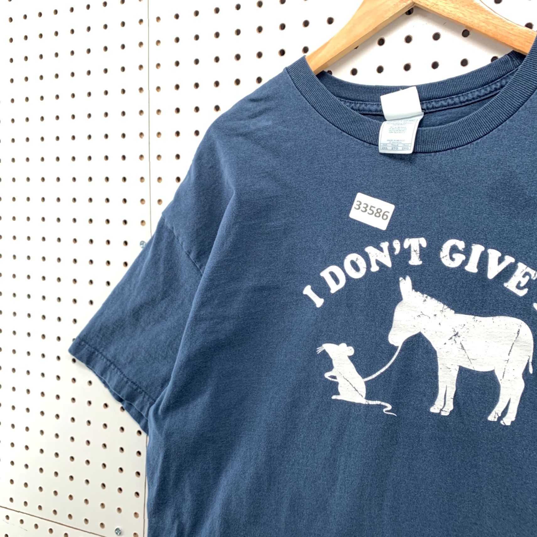 PONY VINTAGE I Dont Give A Funny Shirt Mens 2XL Blue Mouse Pony Graphic 24X30 Shirt Mens 2XL Blue Animation Animals Funny Size US XXL / EU 58 / 5 - 6 Thumbnail