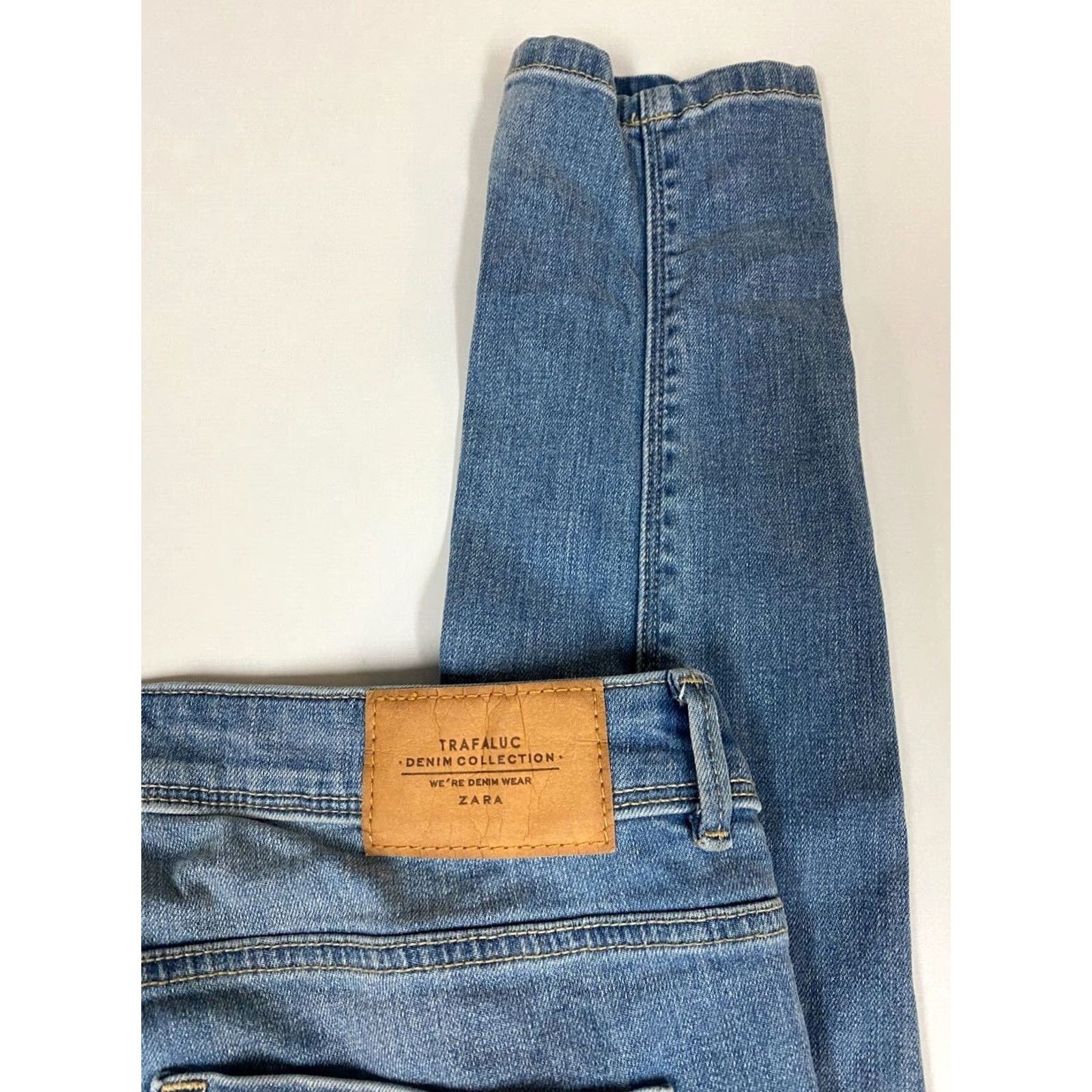 Zara Zara Jeans 6 Skinny Blue Light Trafaluc Denim Zip Pockets Cropped Size 28" / US 6 / IT 42 - 5 Thumbnail