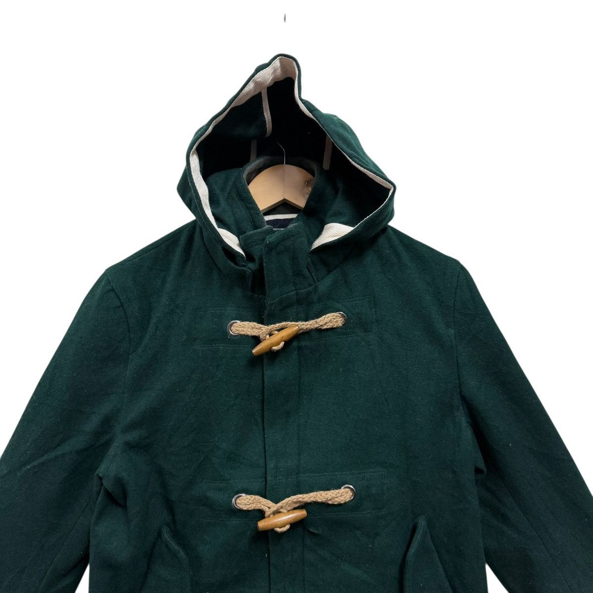 Japanese Brand Inherit Hoodie Duffle Jacket Wool Size US M / EU 48-50 / 2 - 4 Thumbnail