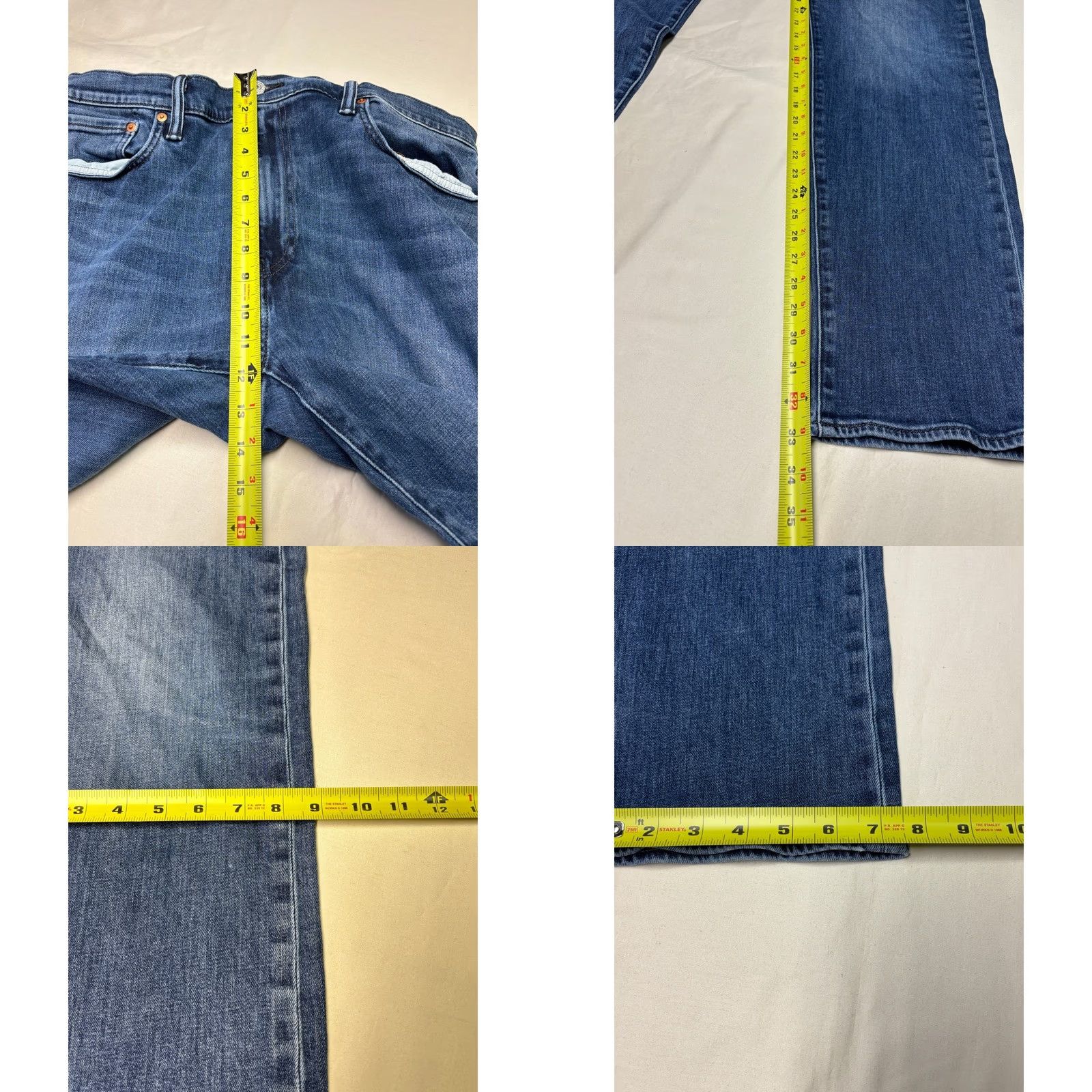 CO Levi Strauss Co 502 Jeans Mens Regular Dark Wash Stretch Denim Straight 38x34 Size US 38 / EU 54 - 9 Thumbnail