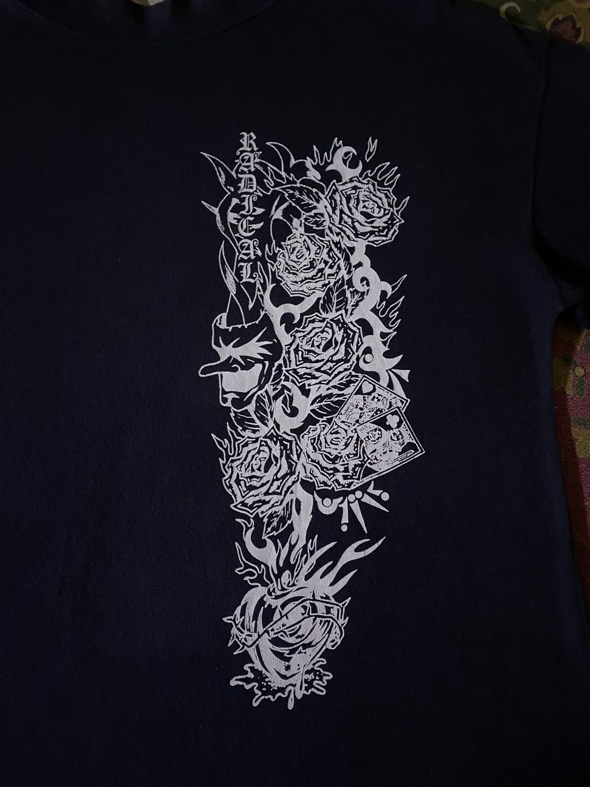 Japanese Brand 🔥VERYRARE🔥🔥Vintage Cross Skull Floral Long Sleeve Size US M / EU 48-50 / 2 - 5 Thumbnail