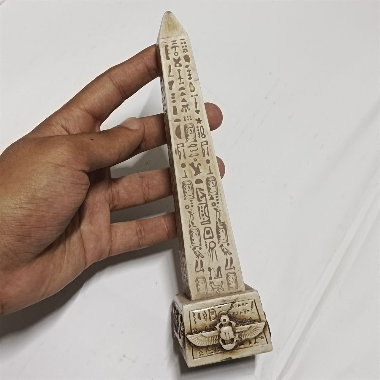 Handmade Egyptian Obelisk Statue – Ancient Hieroglyphic Decor Size ONE SIZE - 4 Thumbnail