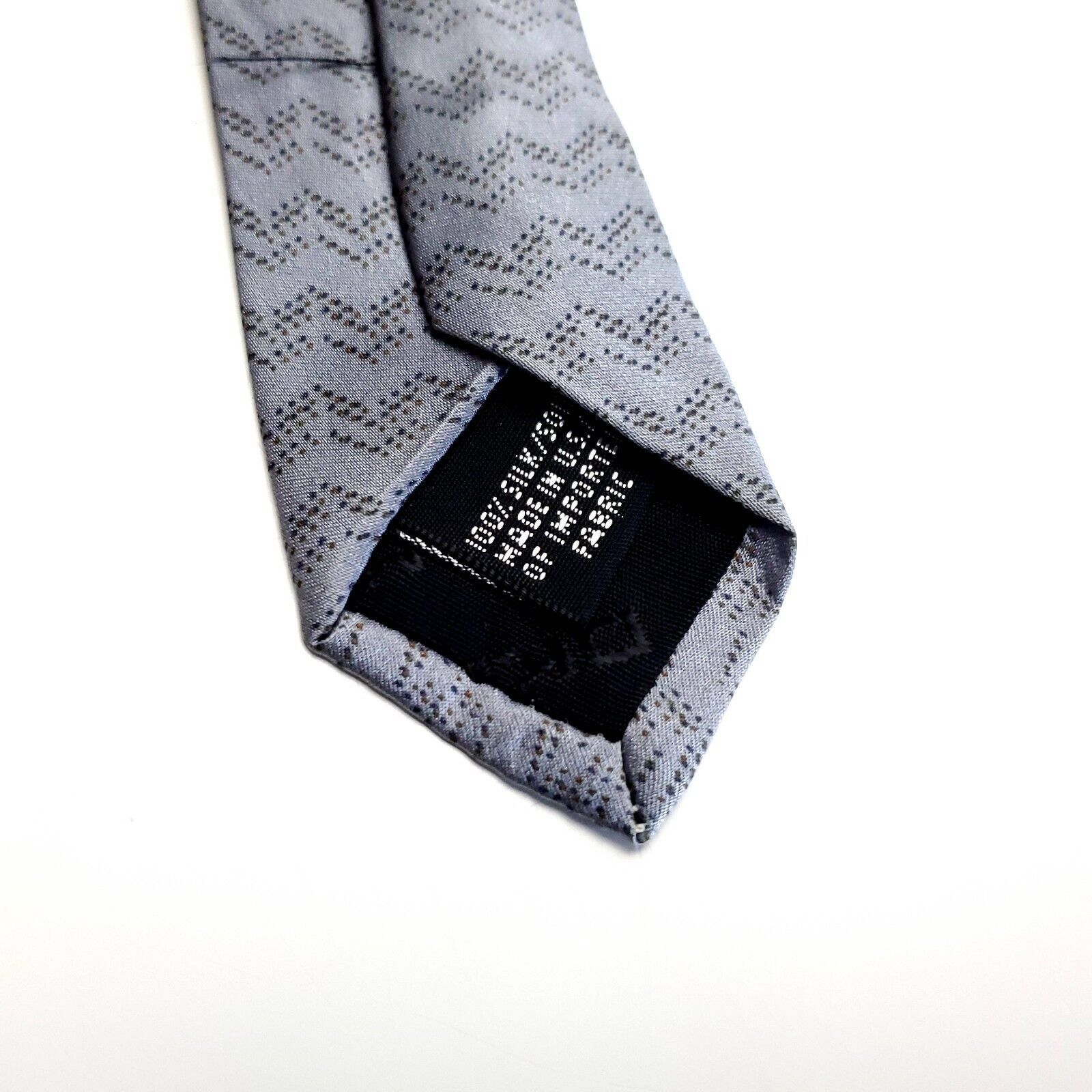 DKNY DKNY Gray Abstract Print Wide Silk Tie Size ONE SIZE - 4 Thumbnail