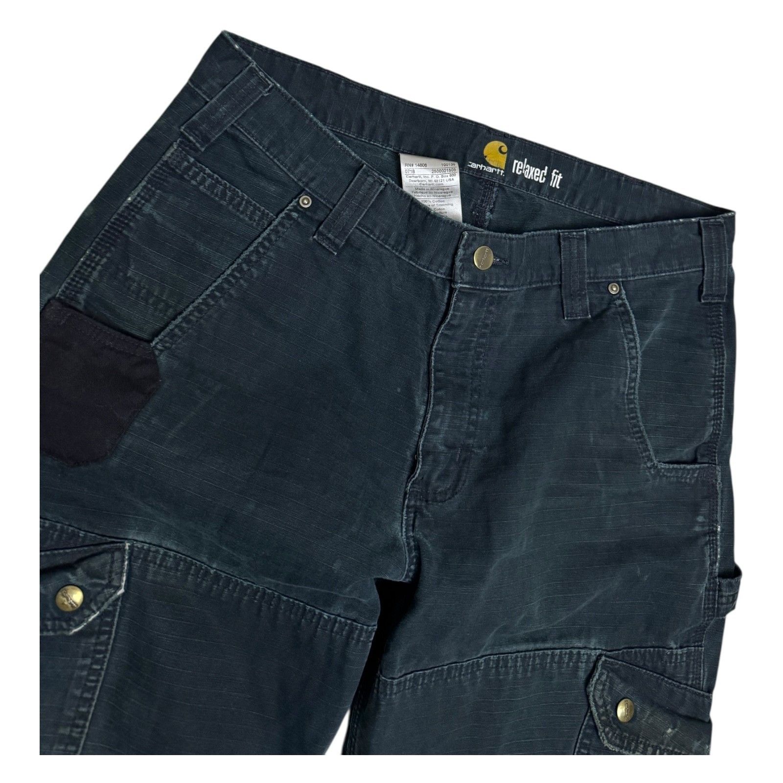 Carhartt CARHARTT Black Relaxed Fit Worn & Distressed Jeans 32x30 Size US 32 / EU 48 - 3 Thumbnail
