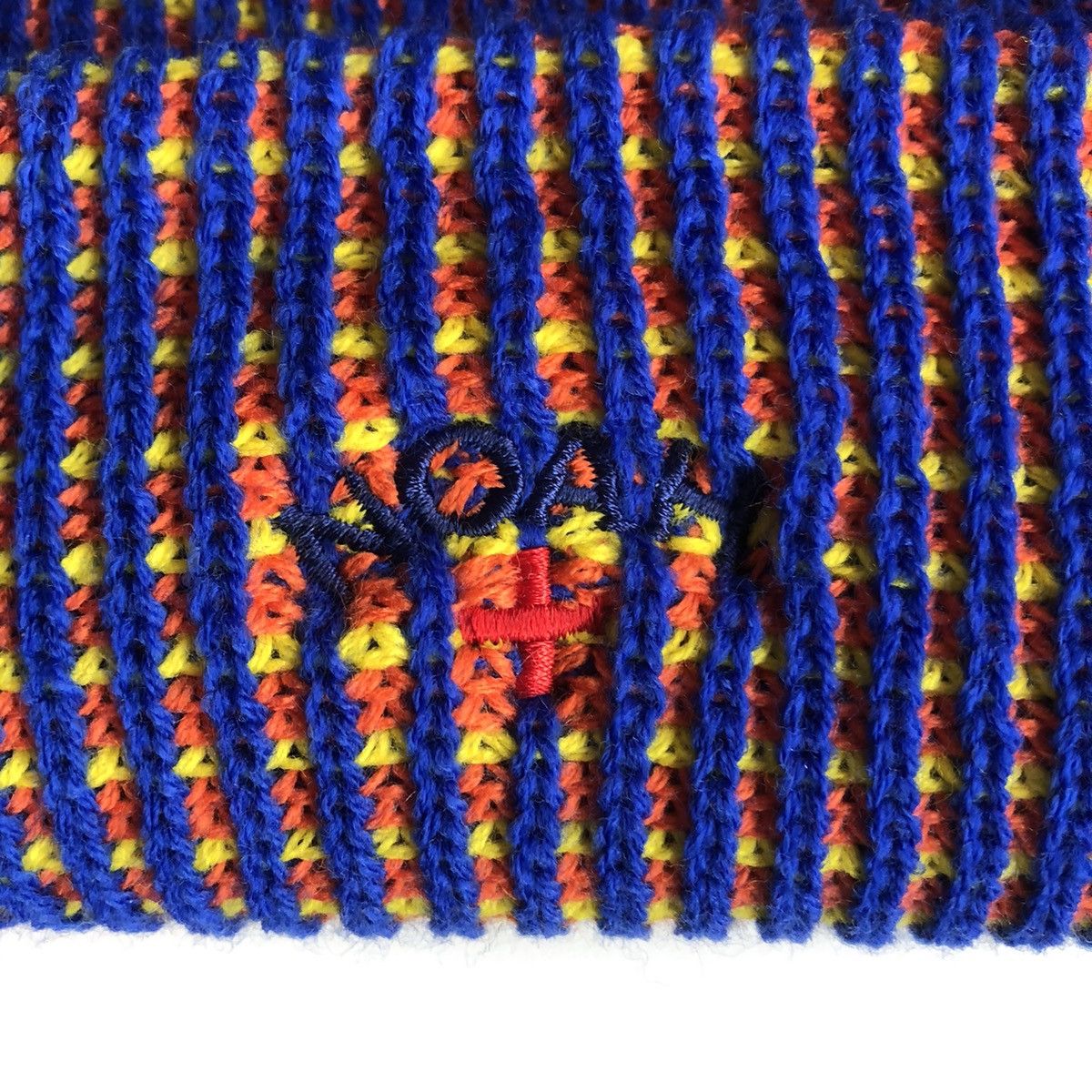 Noah Noah Tri Color Beanie Blue/Orange/Yellow Size ONE SIZE - 2 Thumbnail