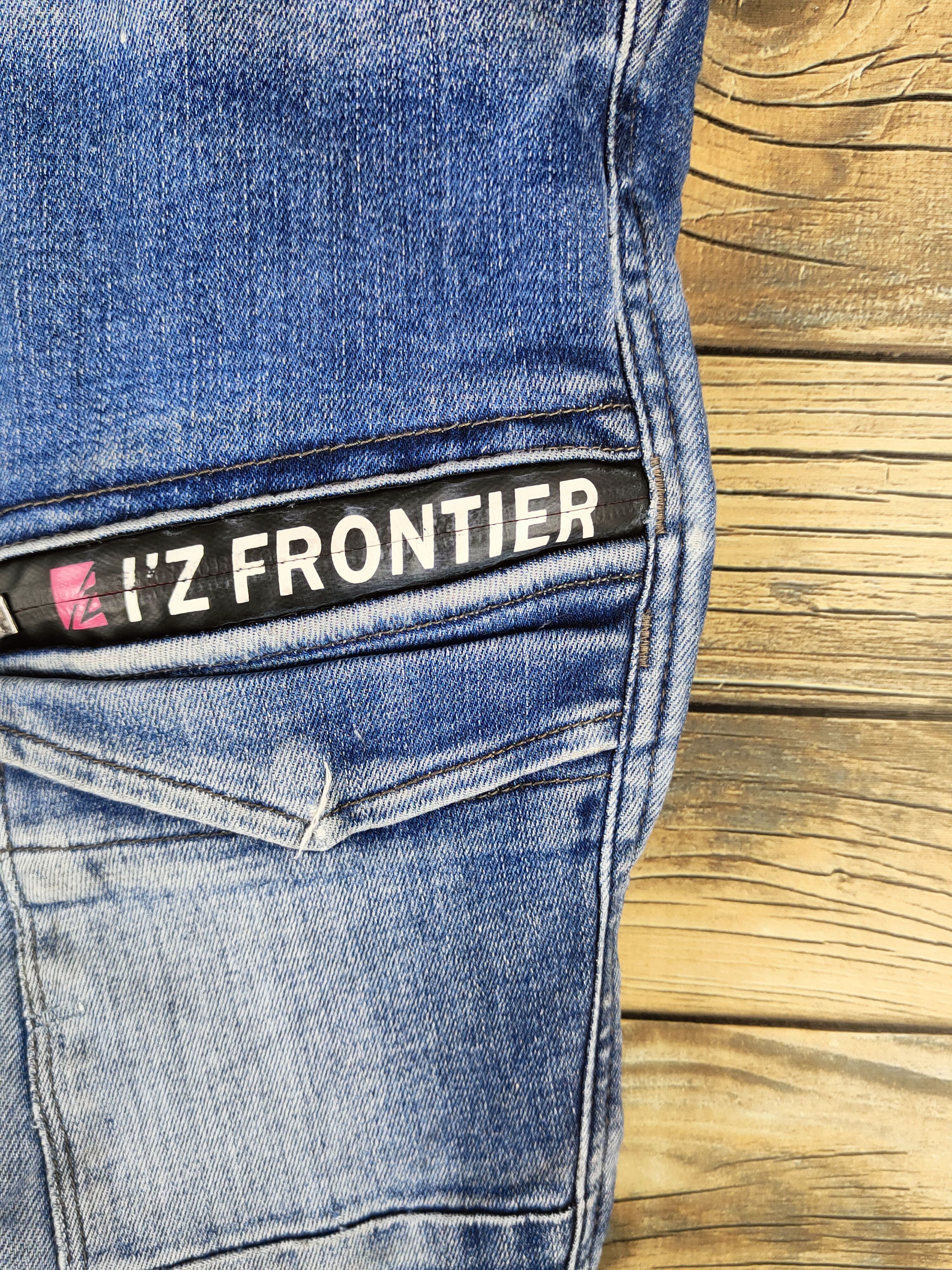 Japanese Brand I'z Frontier Blue Distressed Ripped Jeans #S2927 Size US 35 - 7 Thumbnail