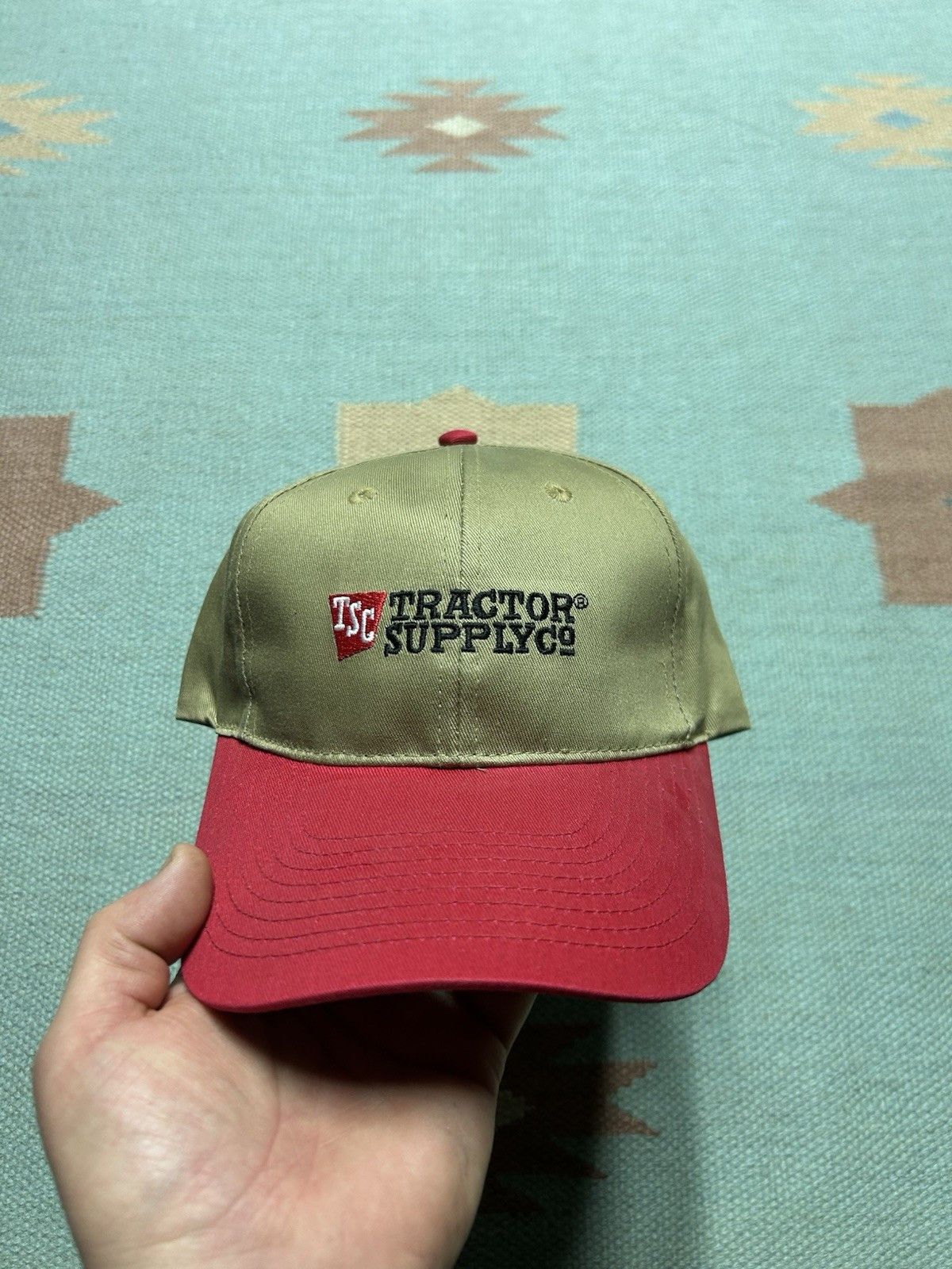 Vintage Tractor supply co snapback hat embroidered logo farm red NOS Size ONE SIZE - 2 Thumbnail