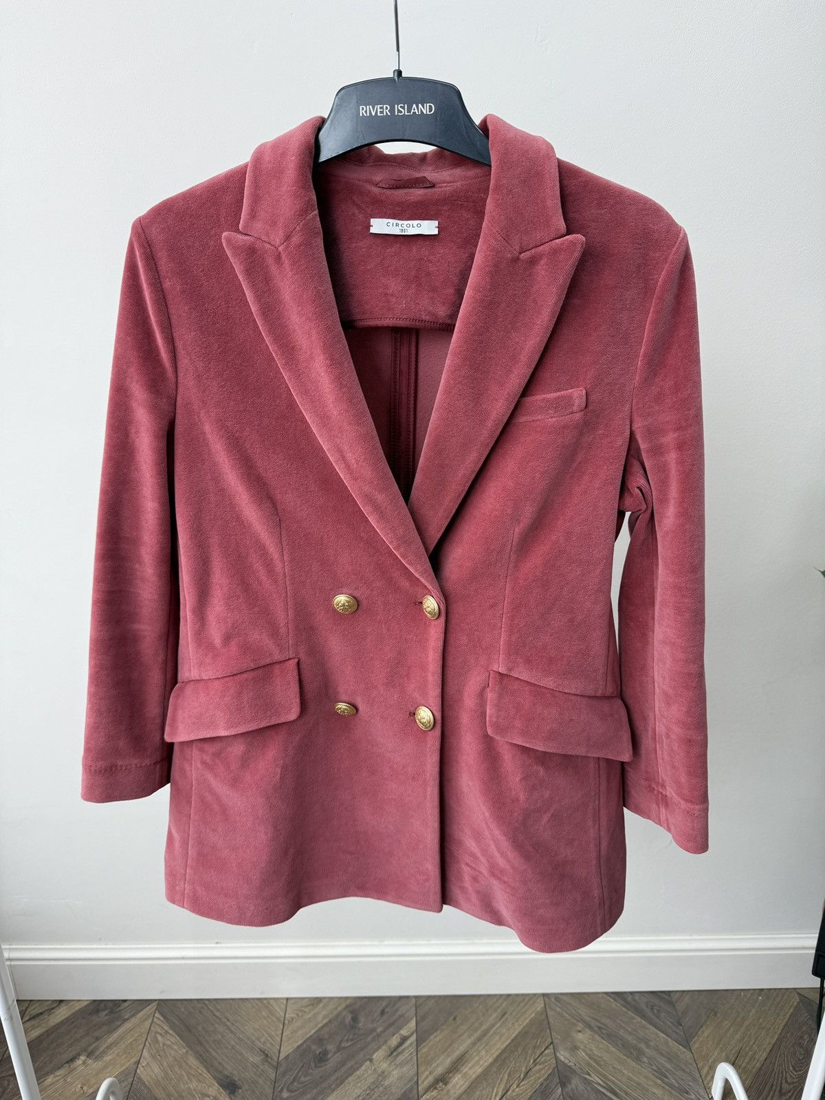 Vintage Circolo 1901 Womens Velvet Blazer Gold Buttons