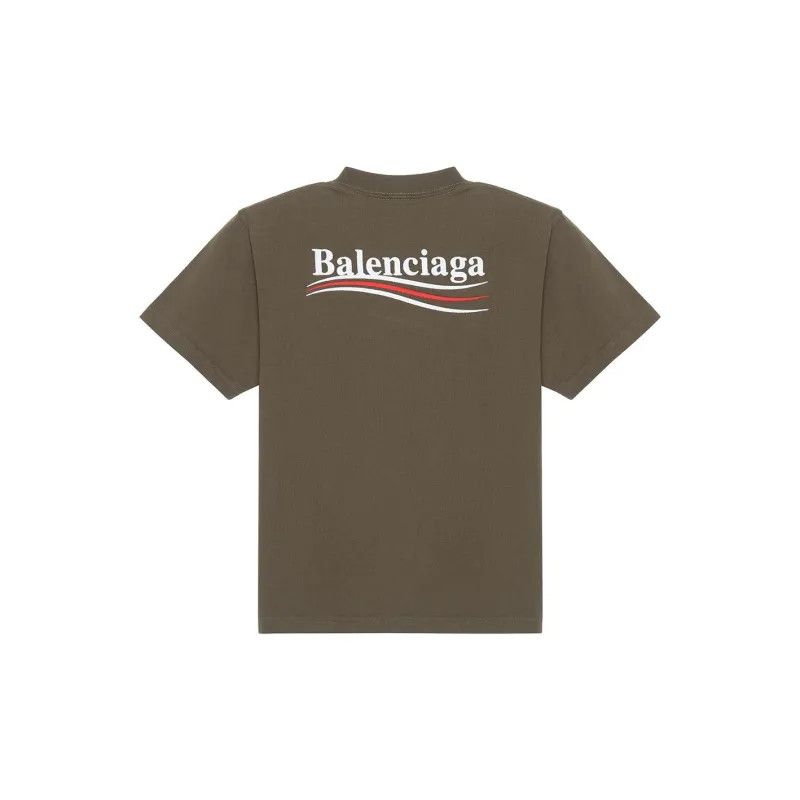 Balenciaga o1mt1gz1224 KIDS - Political Campaign T-Shirt in Army Green Size US XXS / EU 40 - 2 Thumbnail