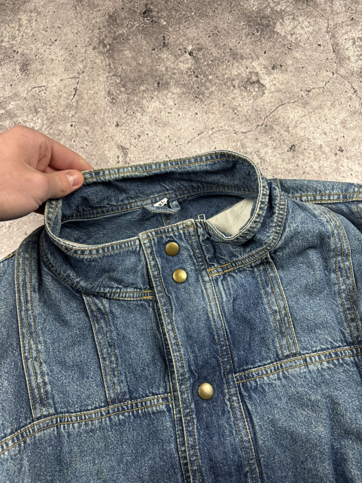 Japanese Brand Vintage Denim Japanesse Bomber Jacket/Vest Pilot Baby Y2K Size US XL / EU 56 / 4 - 5 Thumbnail