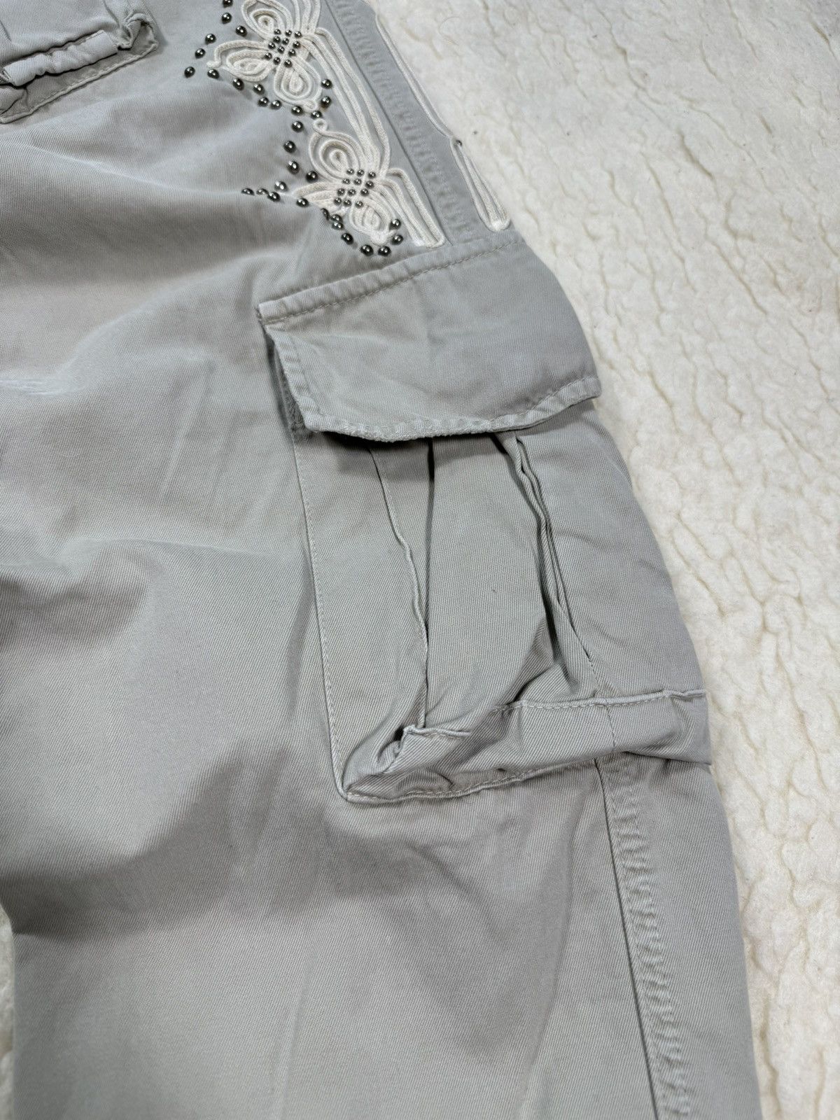 Mason's Masons embroidery metal rivets vintage cargo pockets pants Size US 32 / EU 48 - 2 Thumbnail