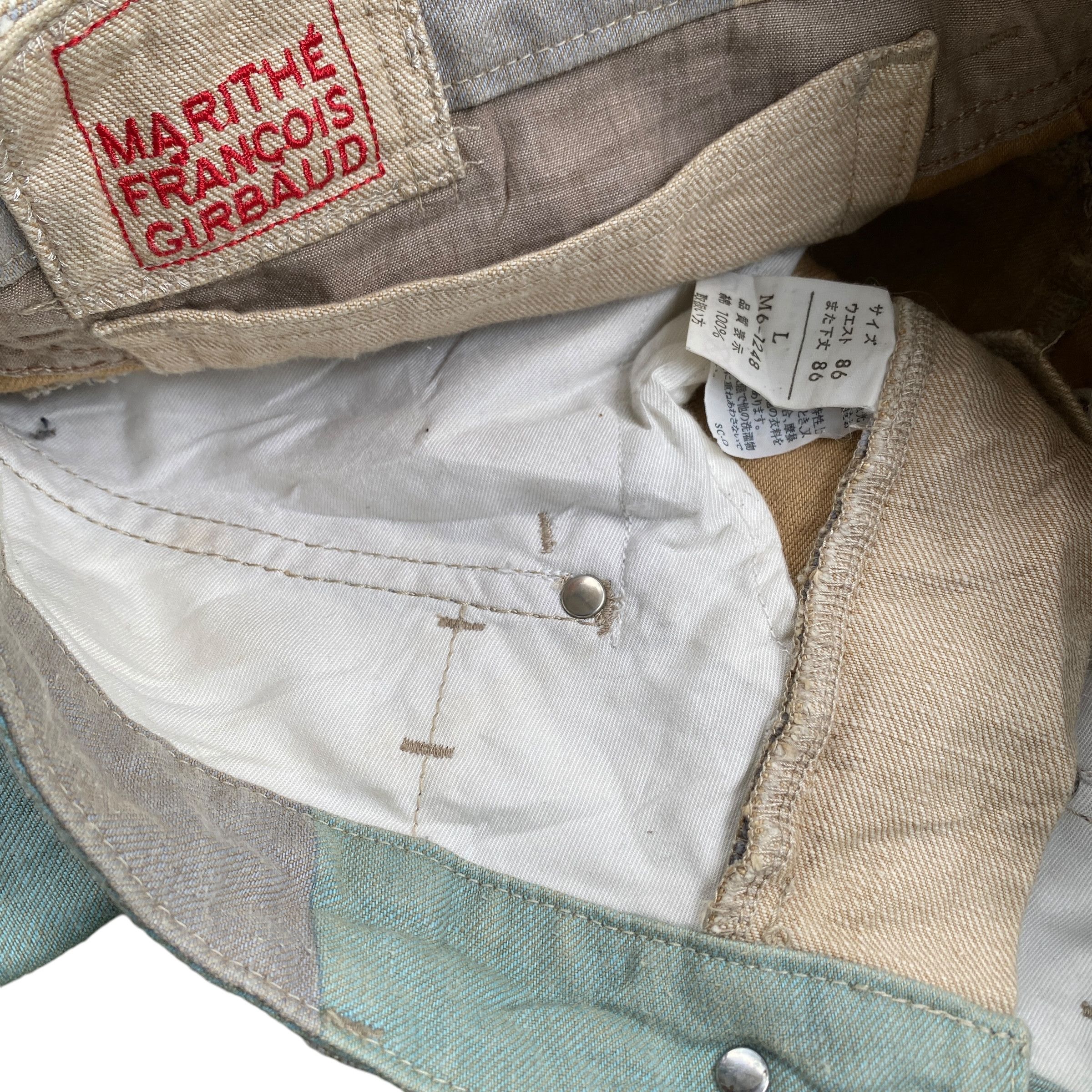 Marithe + Francois Girbaud Rare Vintage Marithe Francois Girbaud Hagi Hybrid Denim Jean Size US 34 / EU 50 - 7 Thumbnail